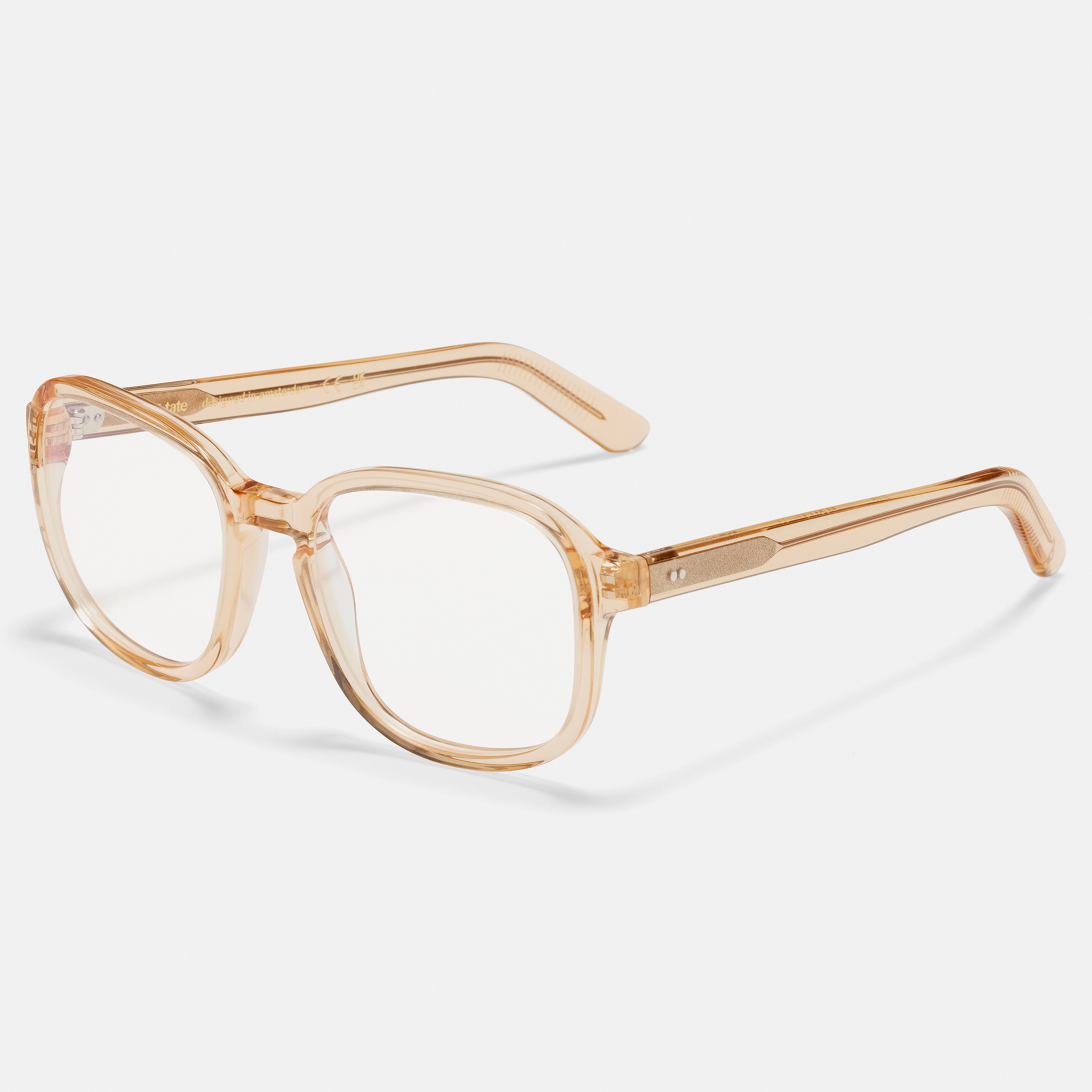 Ace & Tate Brillen | Quadratisch Acetat in Gelb