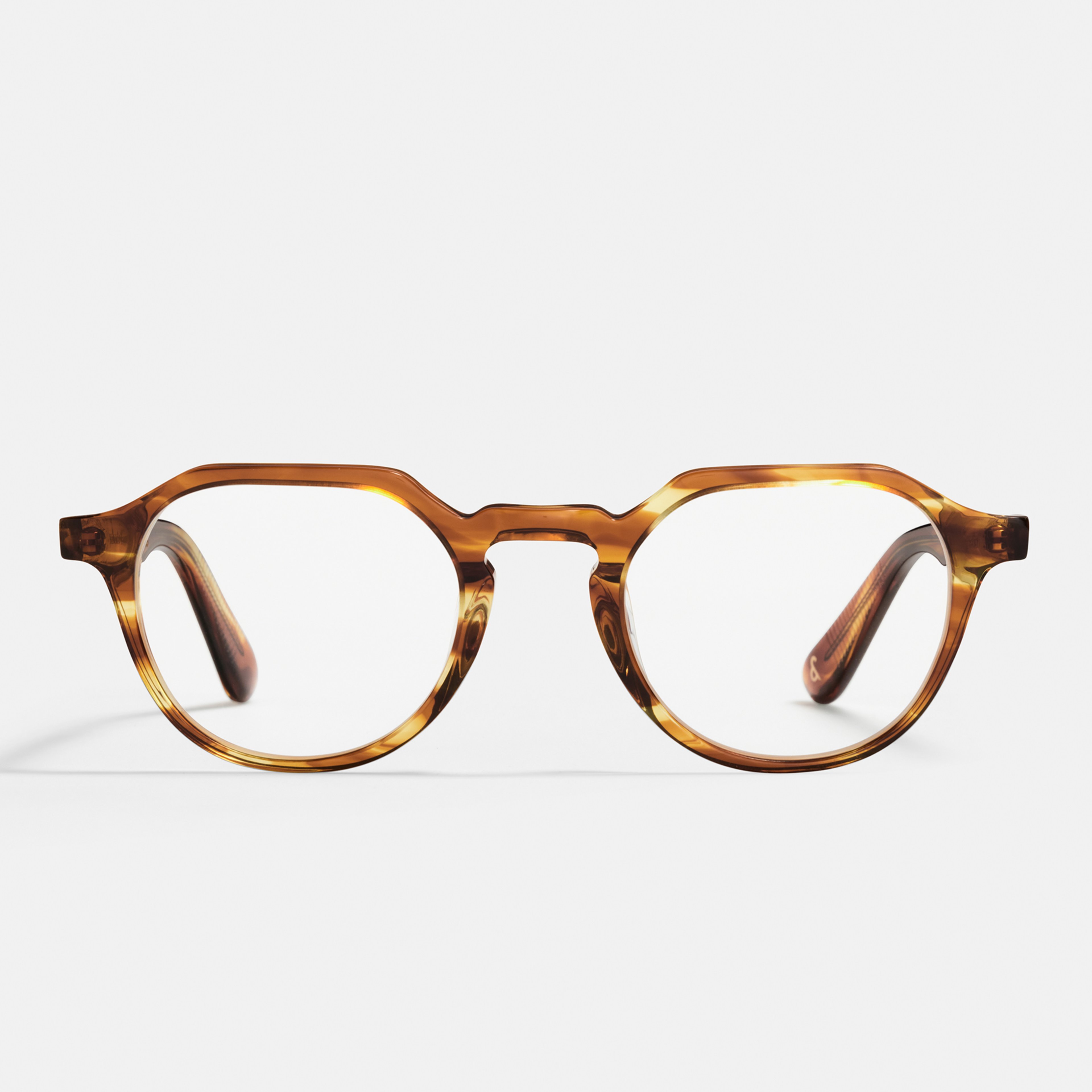 Ace & Tate Optiques | Hexagonal Acétate in Marron, Orange