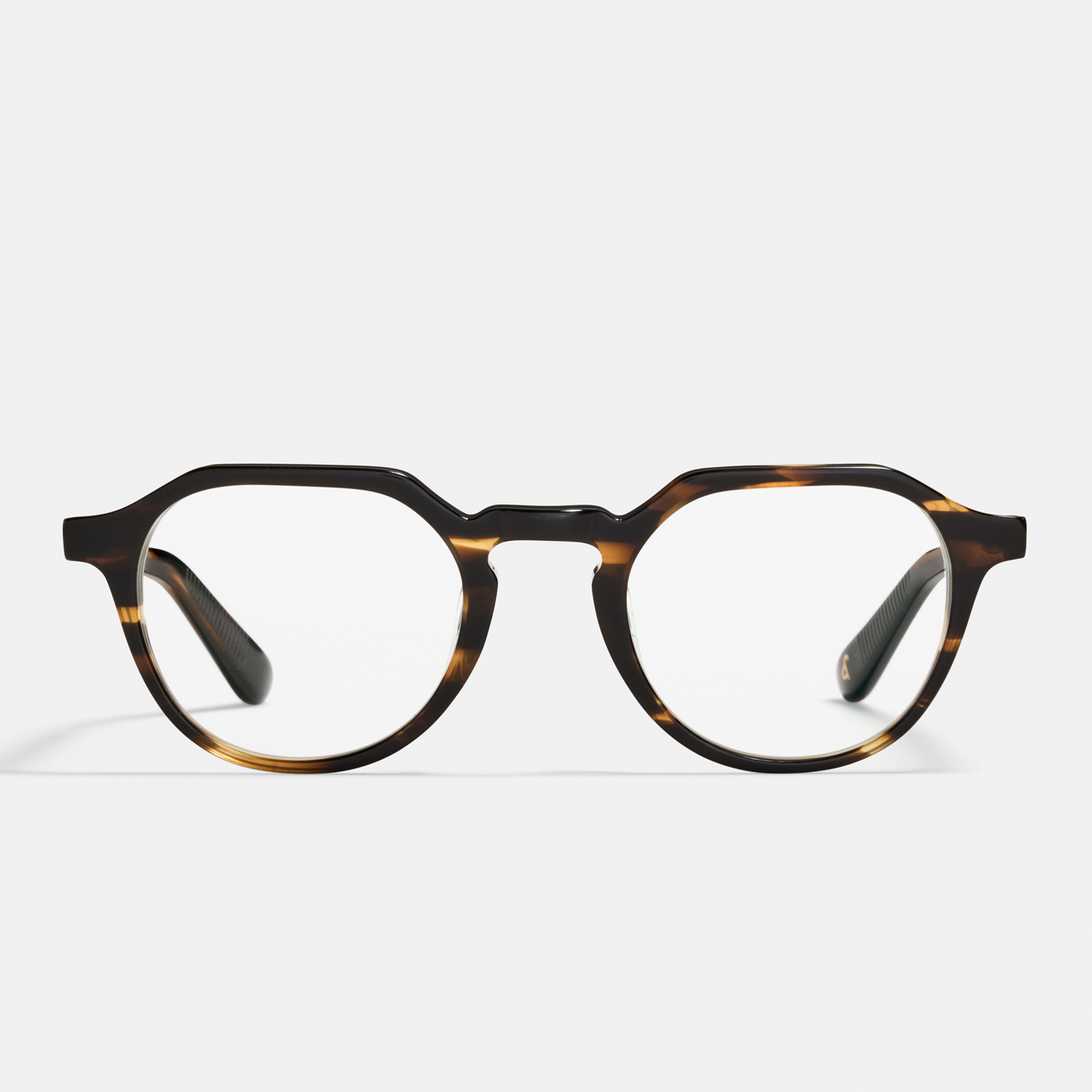 Ace & Tate Optiques | Hexagonal Acétate in Marron, Orange