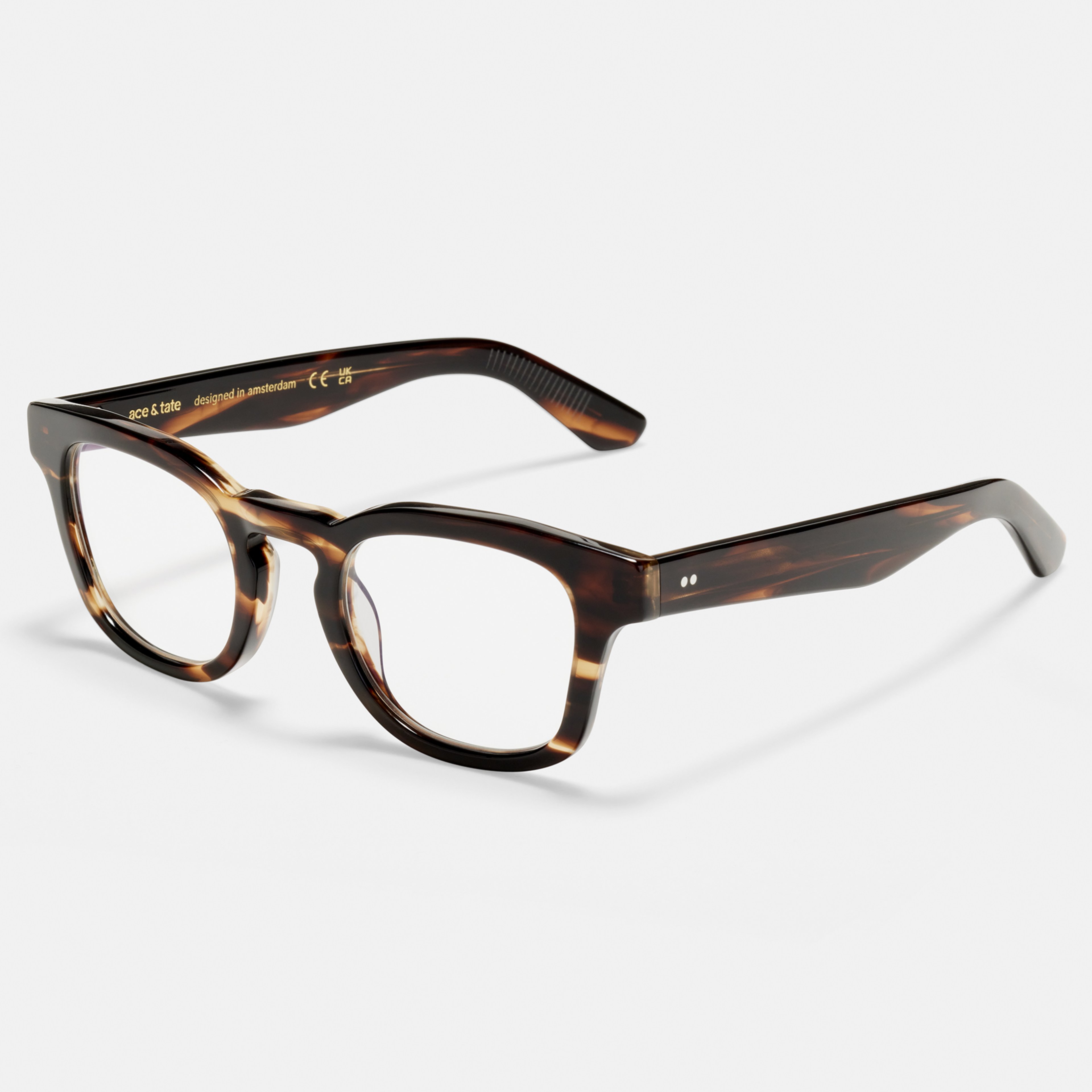 Ace & Tate Optiques | Ronde Acétate in Marron, Orange