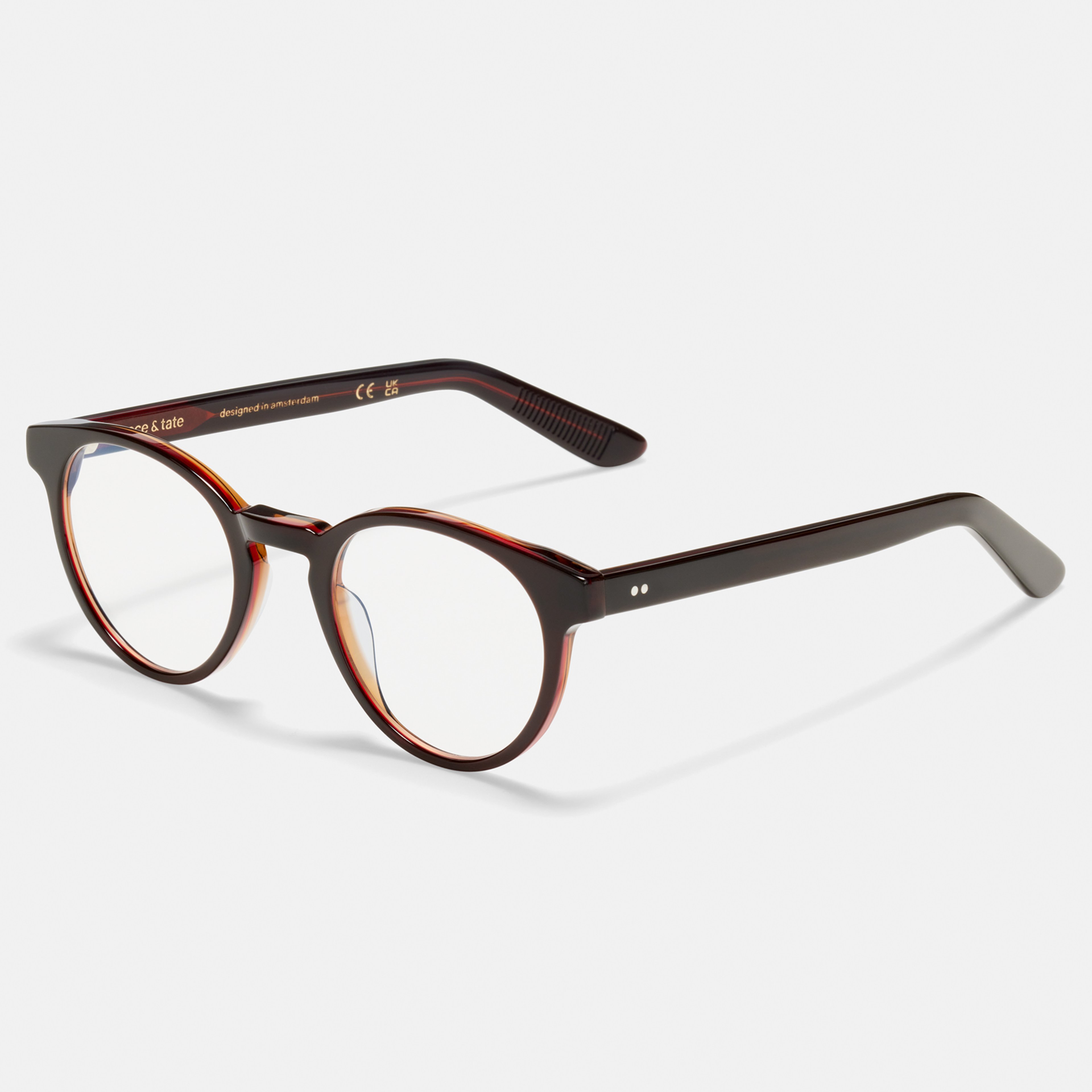Ace & Tate Optiques | Ronde Acétate in Rouge