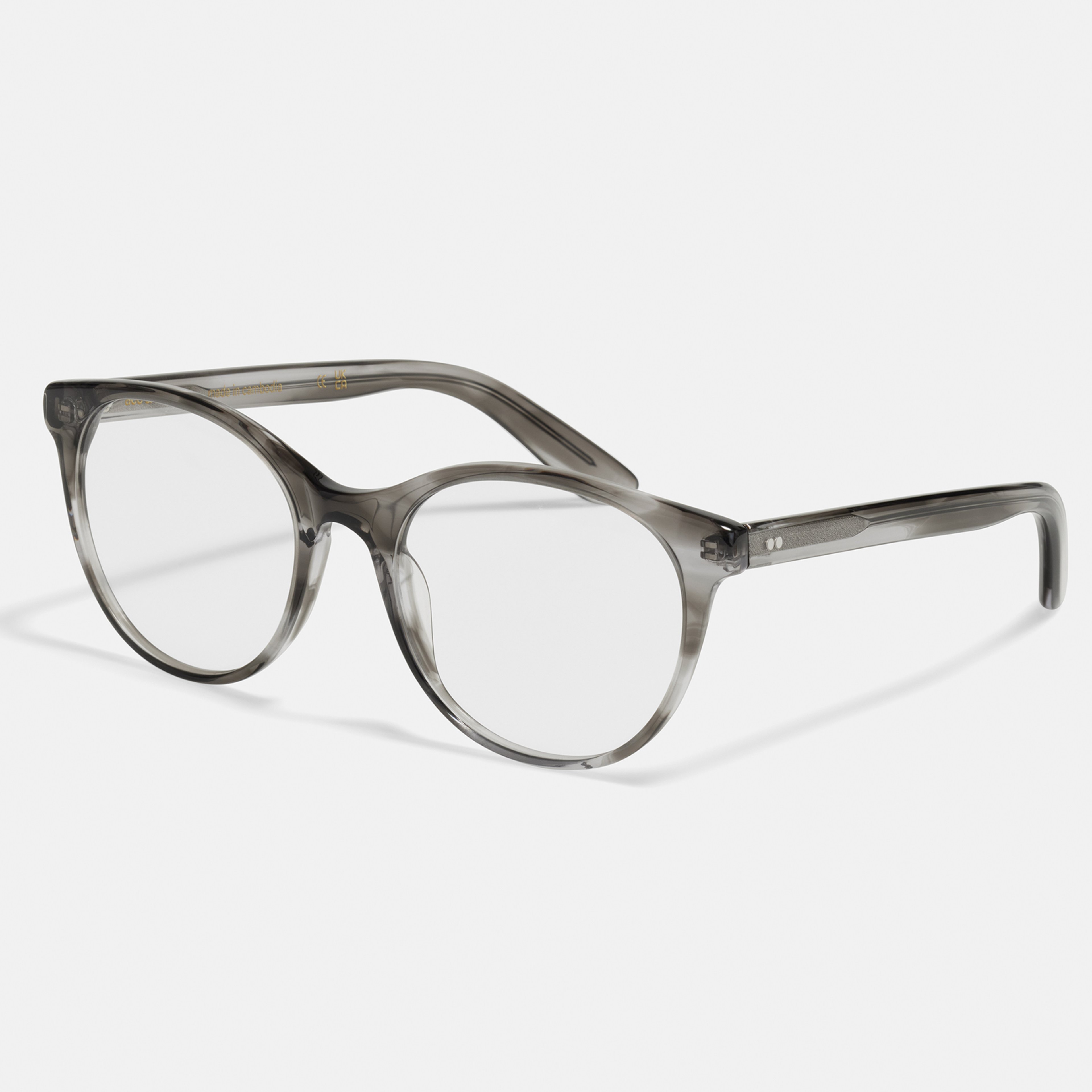 Ace & Tate Brillen | Oval Acetat in Transparent, Grau
