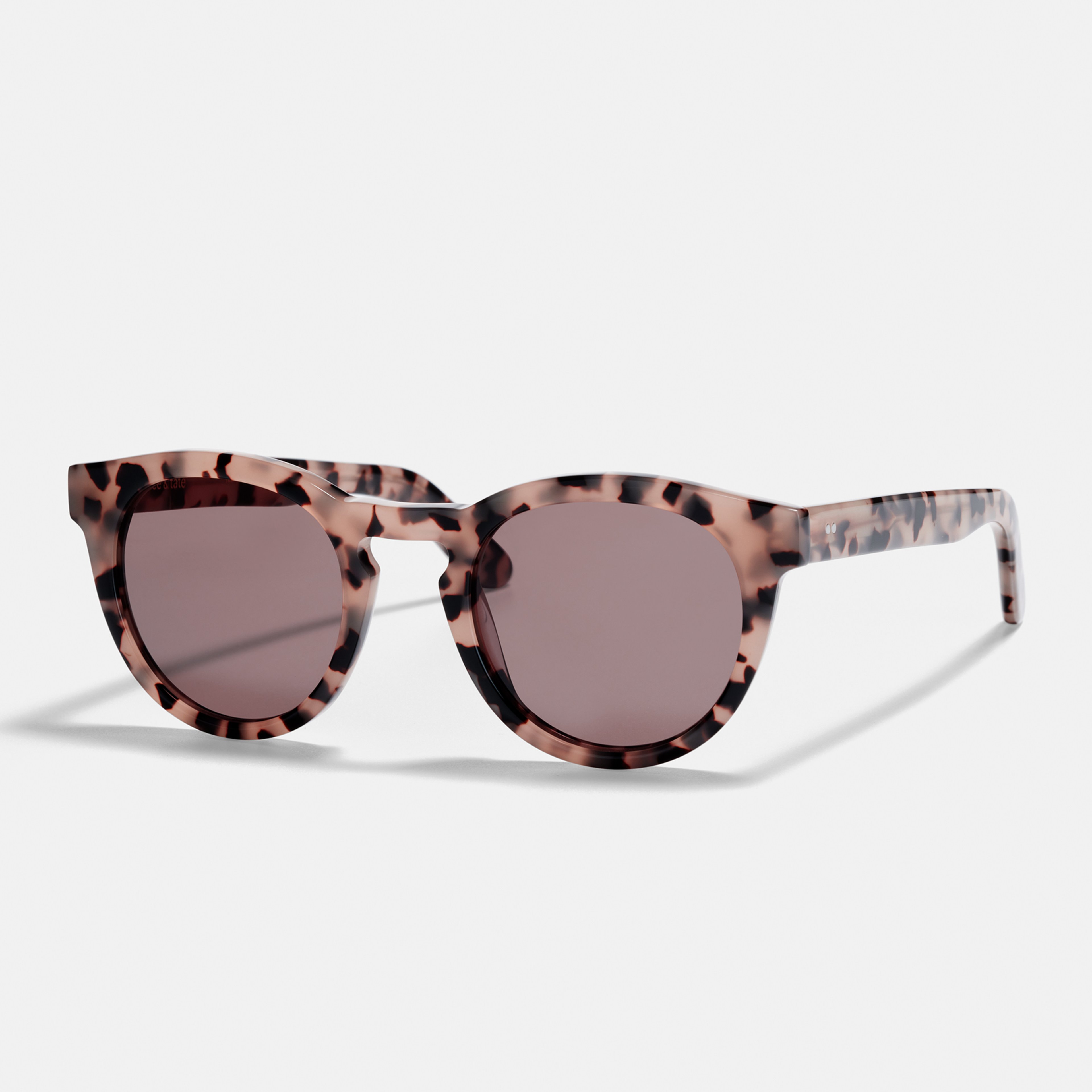 Ace & Tate Sunglasses | Round Acetate in Beige