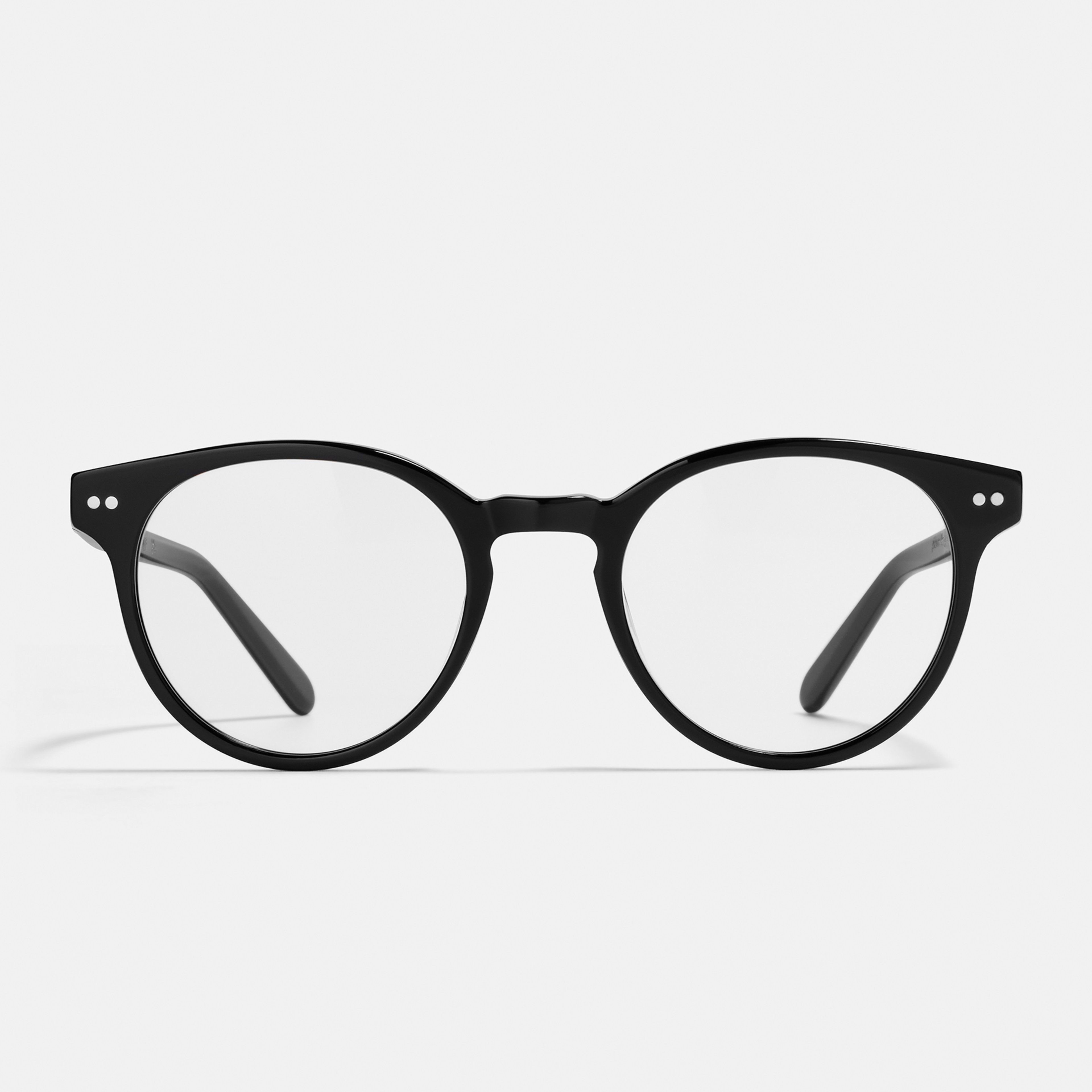 Ace & Tate Glasses | Round Acetate in Black