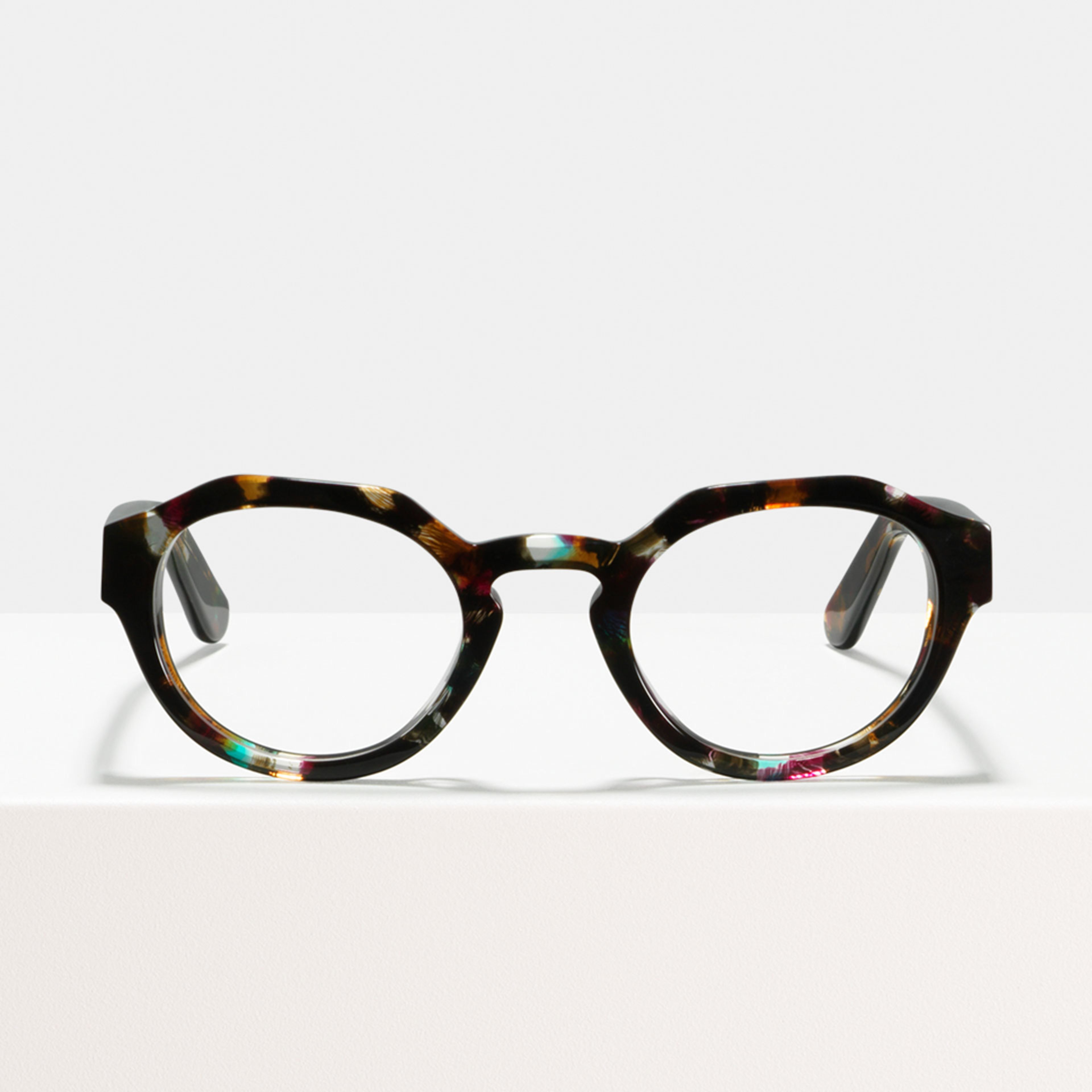 Ace & Tate Glasses | Round Acetate in Black, Blue, Brown, Pink