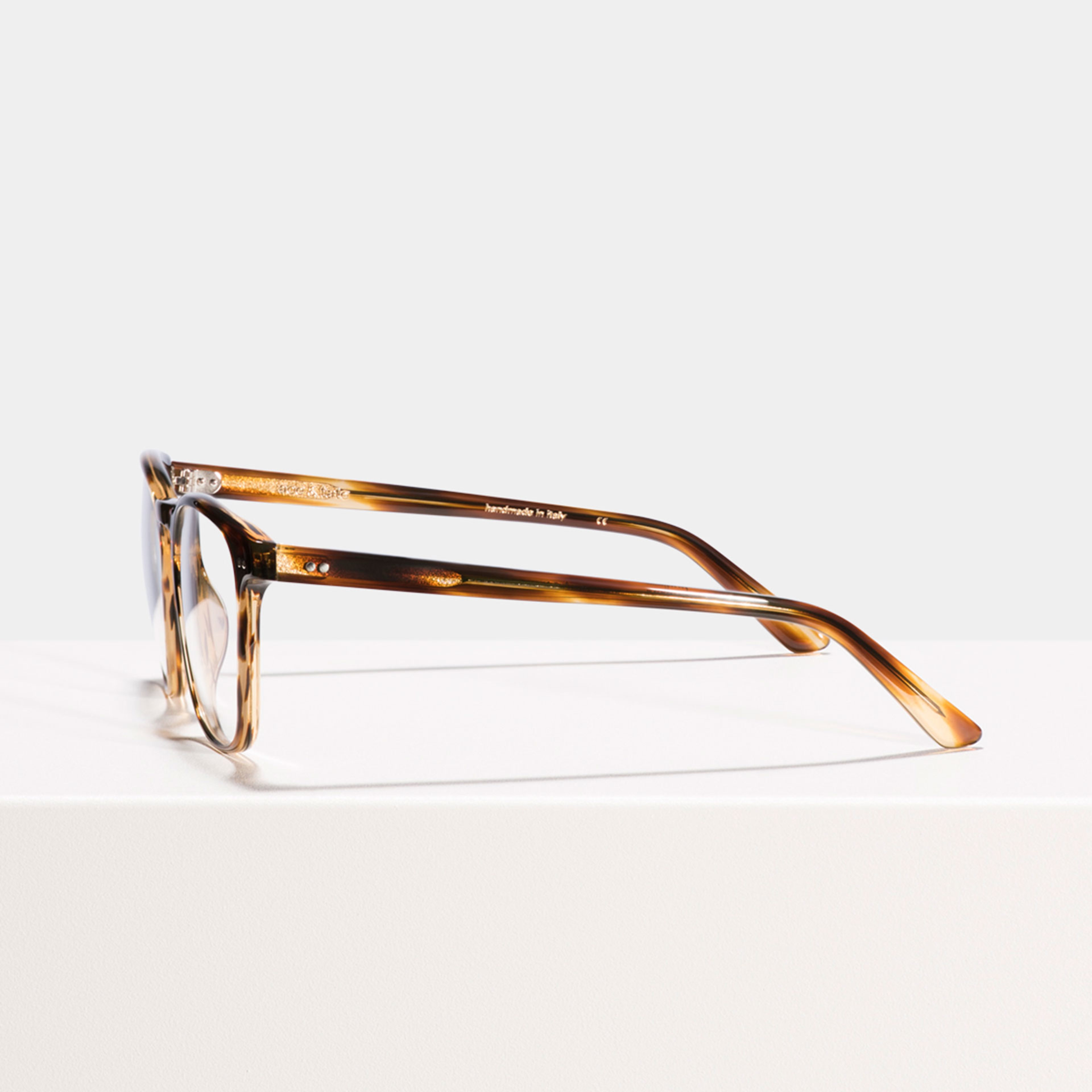 Ace & Tate Glasses | Square Acetate in Brown, Orange
