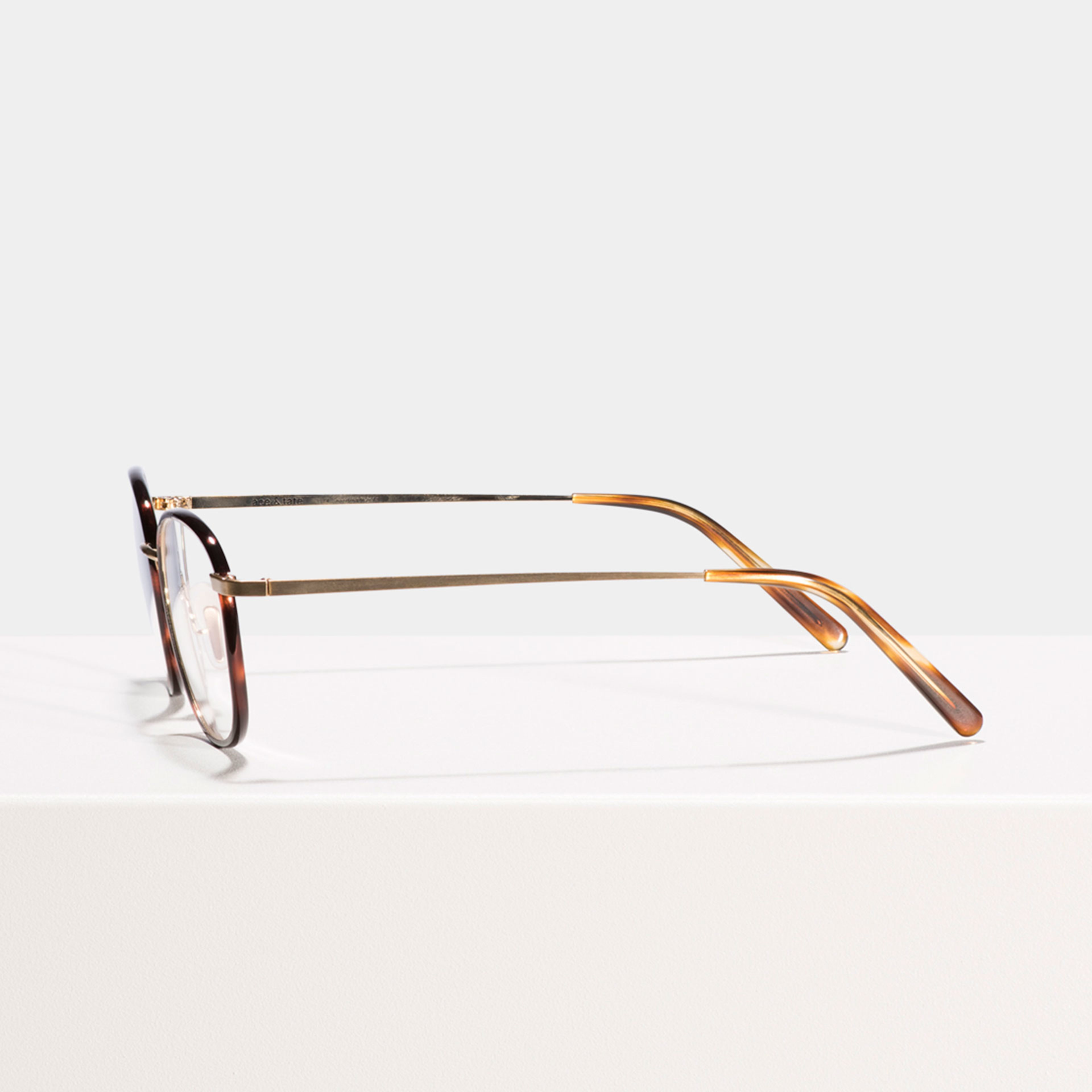 Ace & Tate Glasses | Square Metal in Brown, Gold, Orange