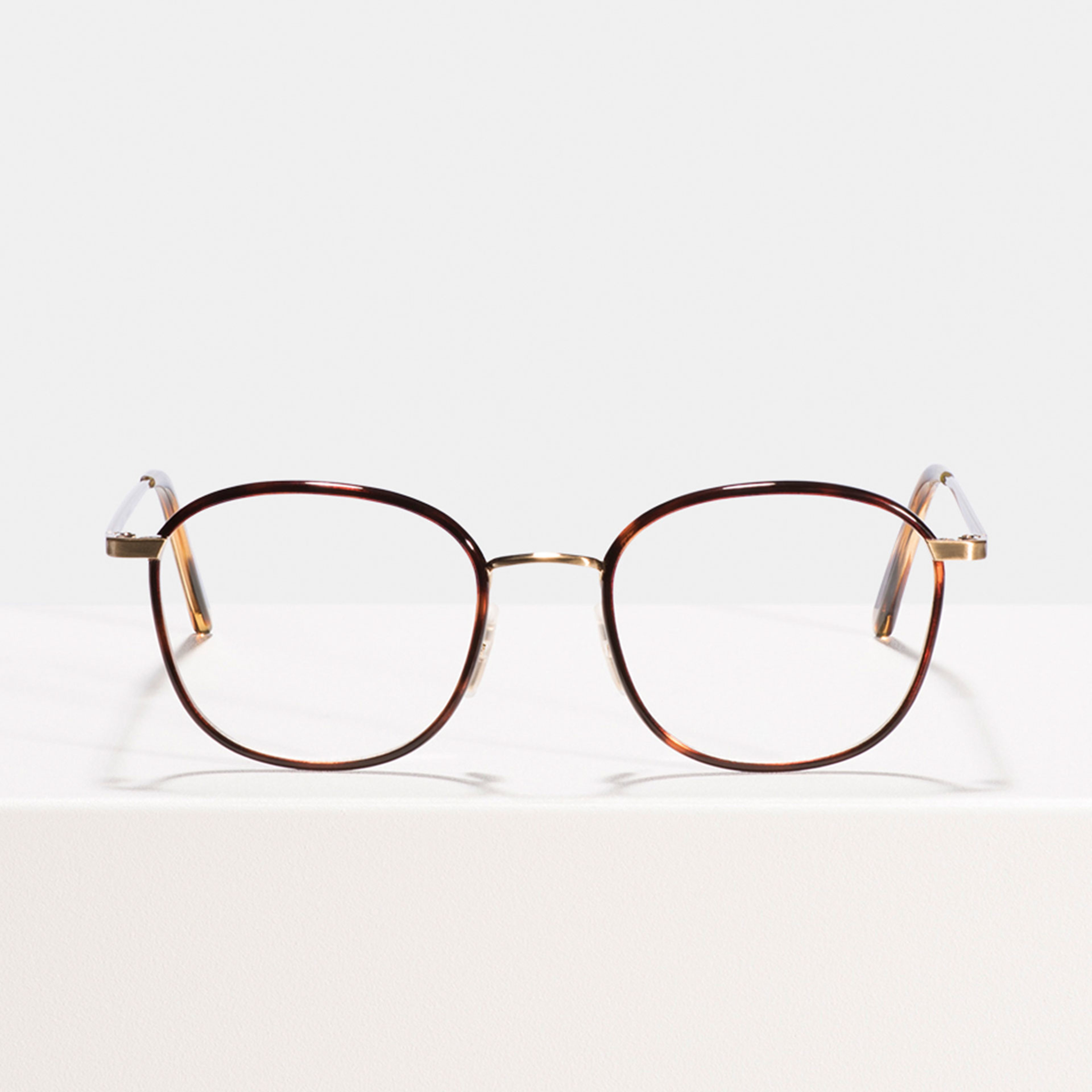 Ace & Tate Glasses | Square Metal in Brown, Gold, Orange