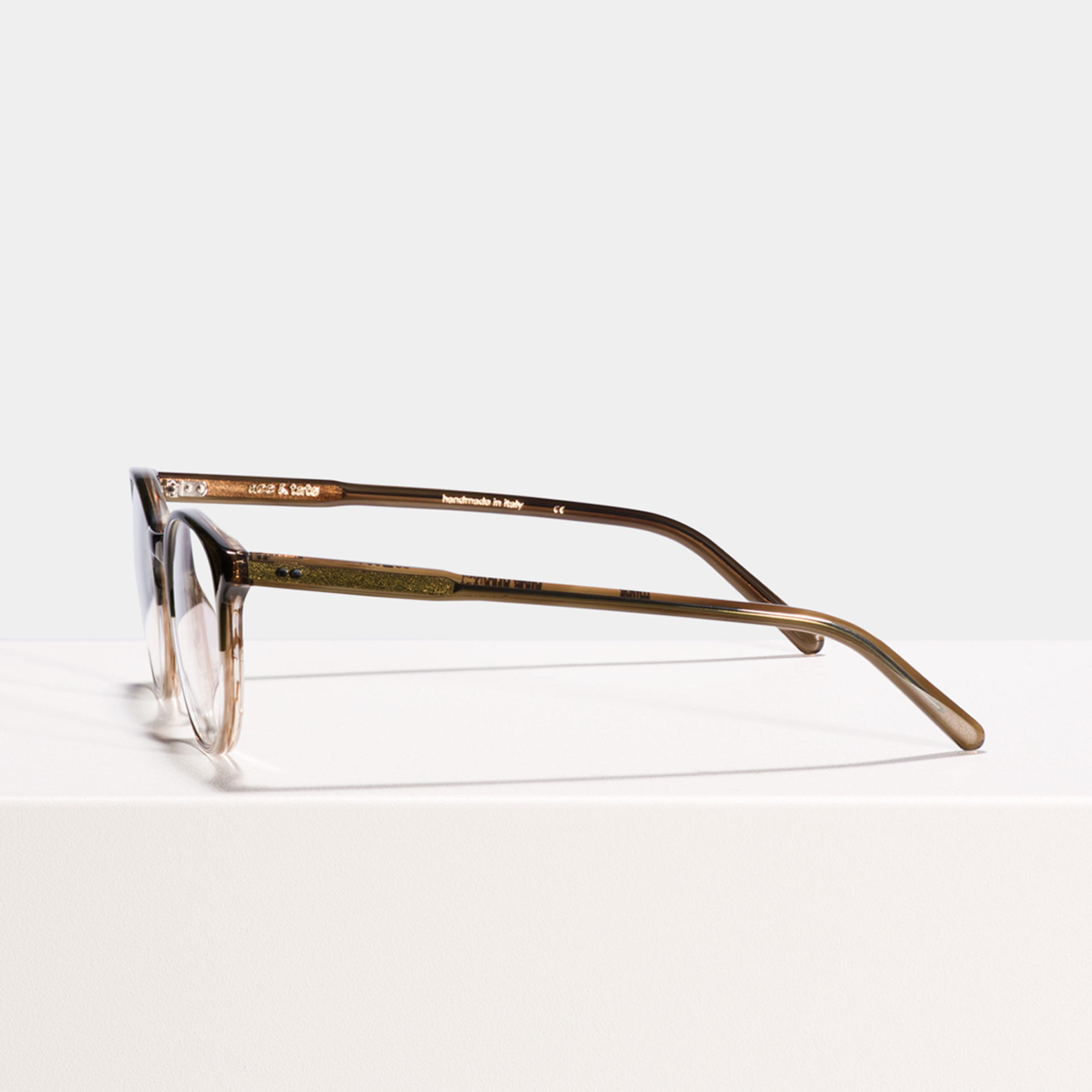 Ace & Tate Glasses | Round Acetate in Brown, Green