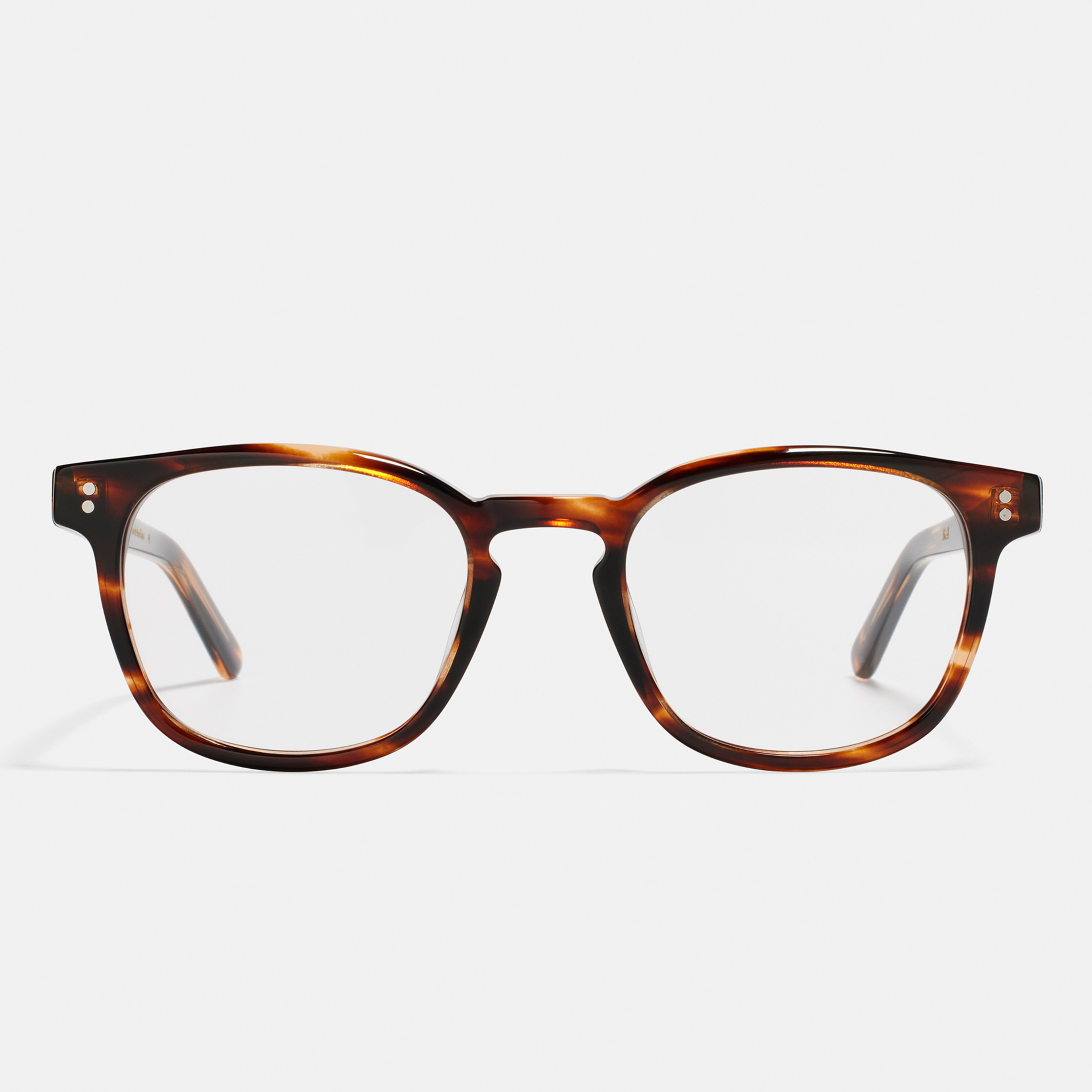 Ace & Tate Brillen | Quadratisch Acetat in Braun, Orange
