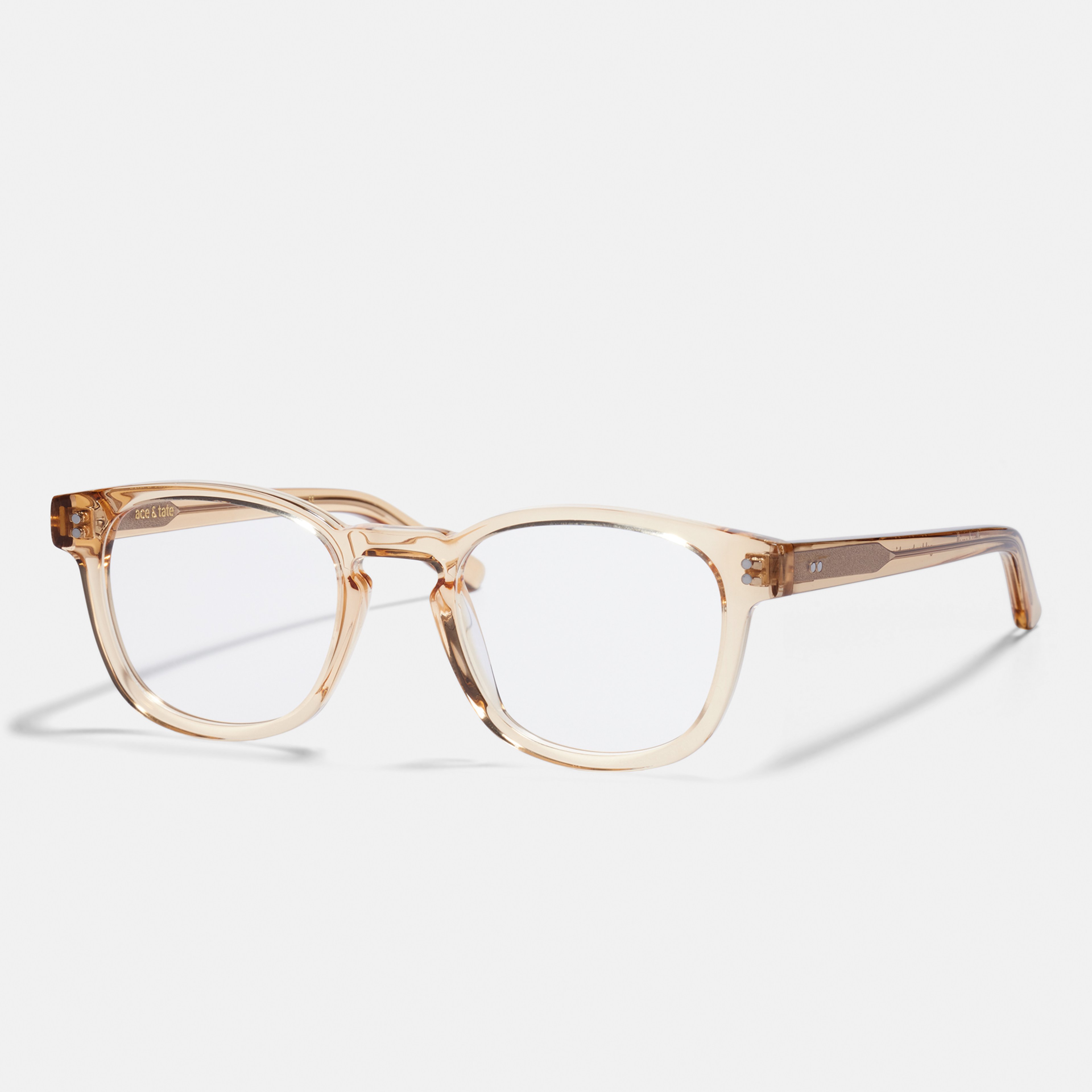 Ace & Tate Brillen | Quadratisch Acetat in Gelb