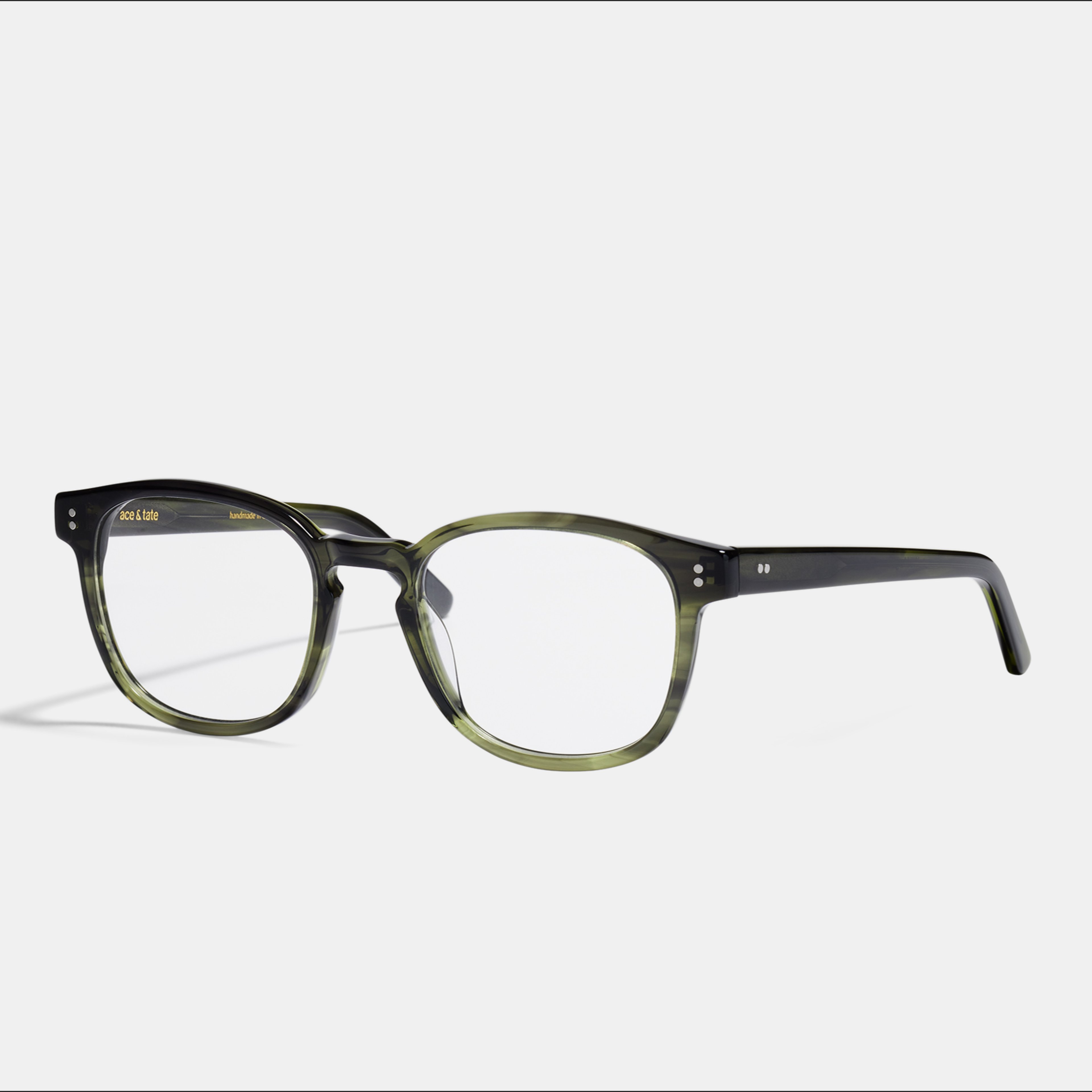 Ace & Tate Glasses | Square Acetate in Green