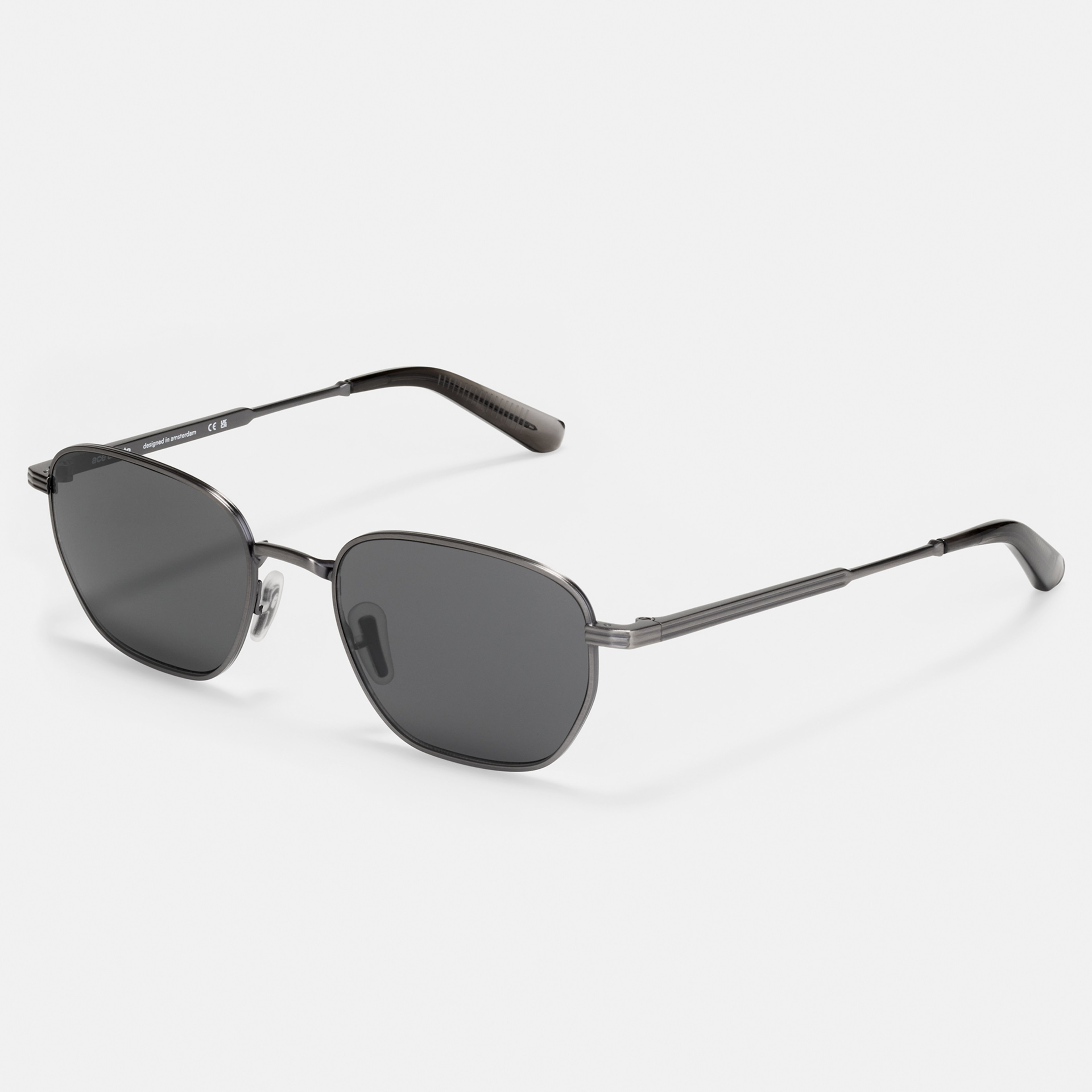 Ace & Tate Sunglasses | Hexagonal Metal in Grey