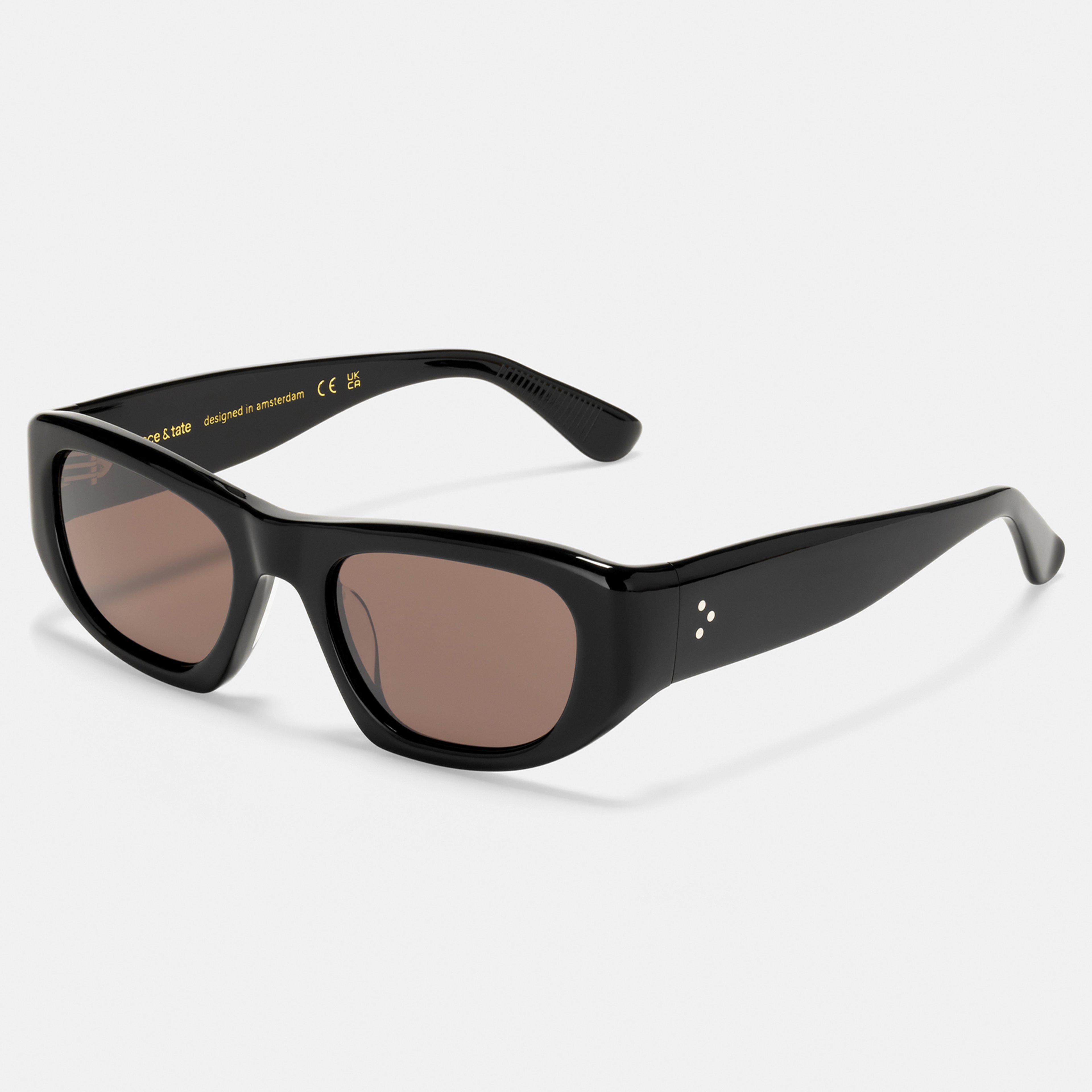 Ace & Tate Sunglasses | Square Acetate in Black
