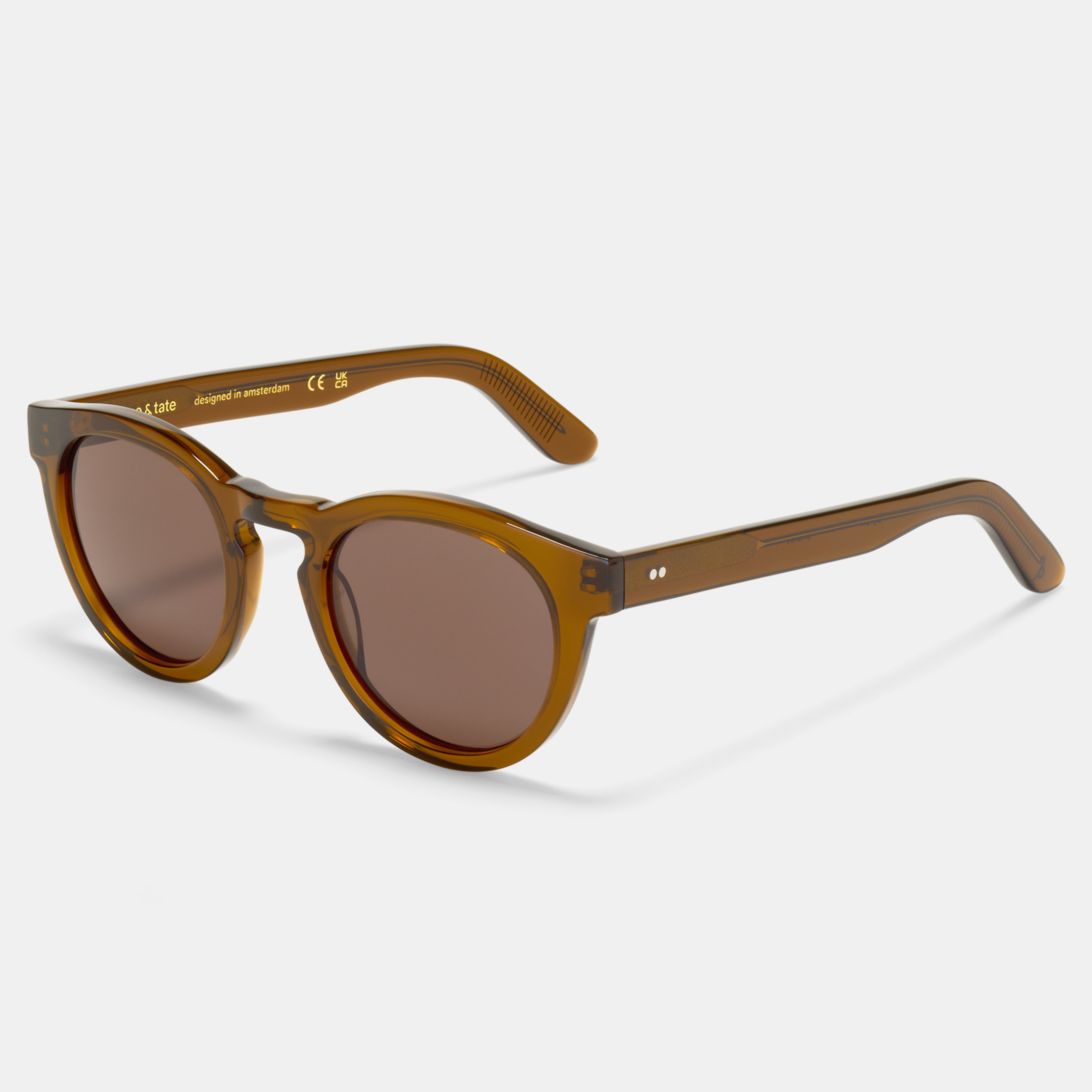Ace & Tate Sonnenbrillen | Rund Acetat in Braun