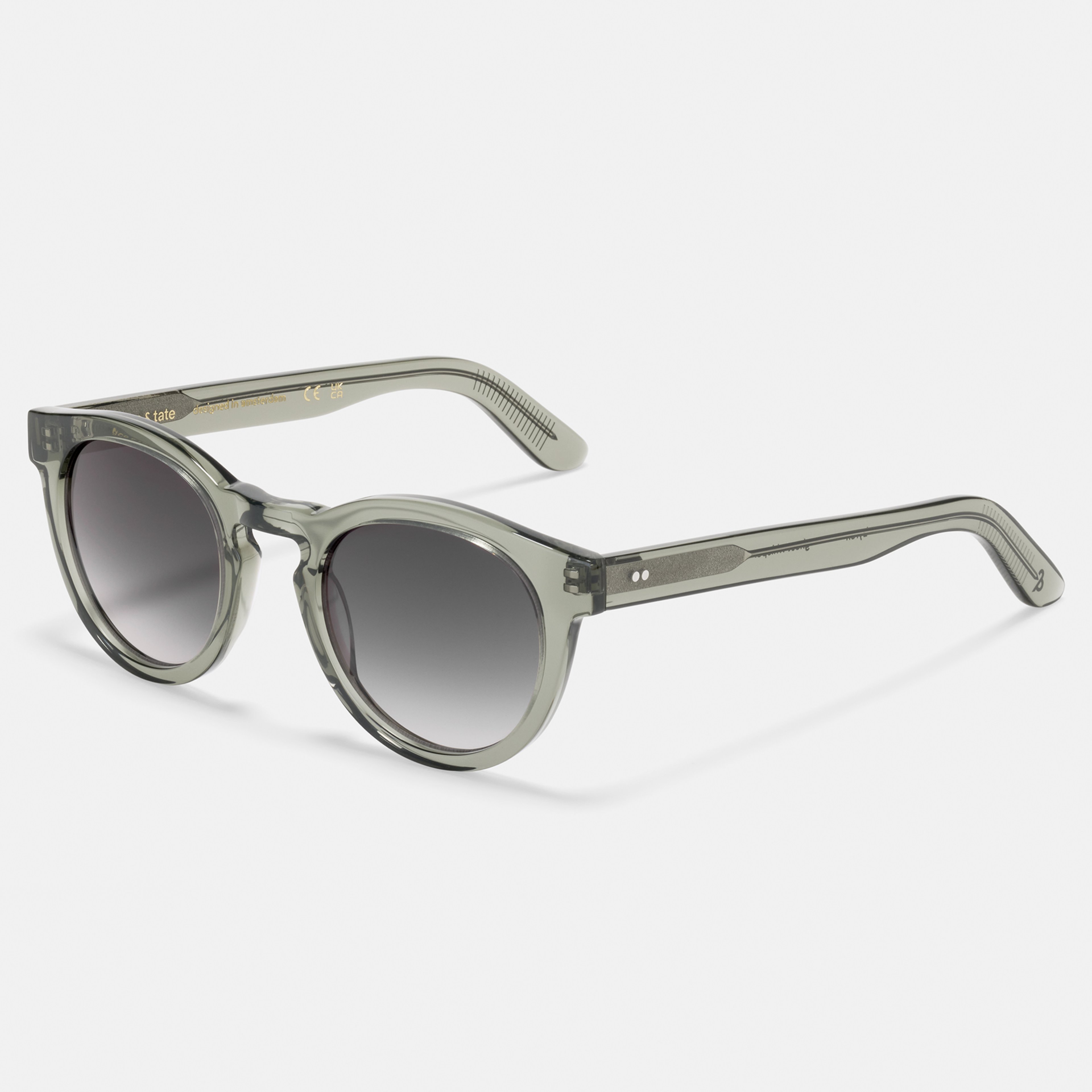 Ace & Tate Sonnenbrillen | Rund Acetat in Blau, Transparent