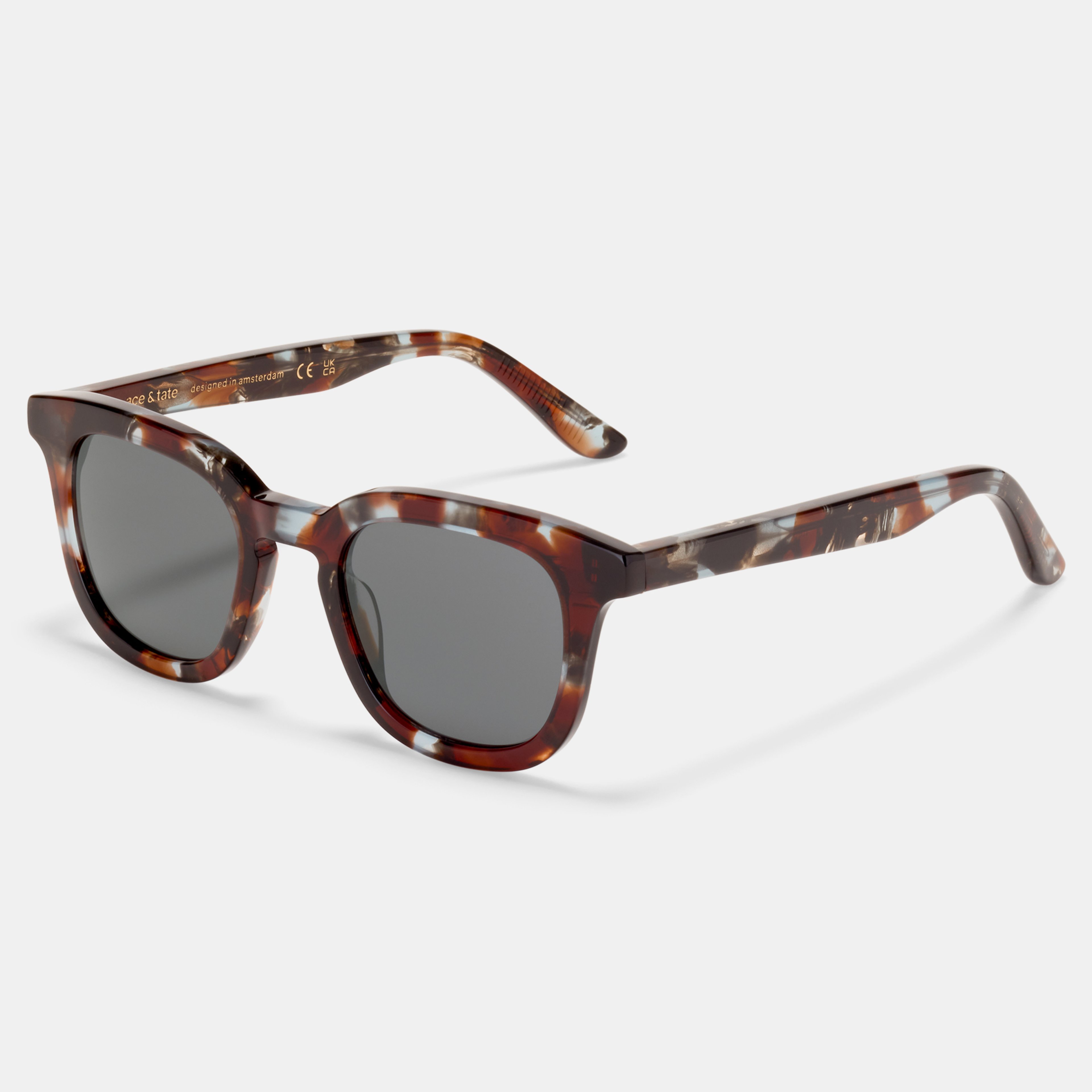 Ace & Tate Sunglasses | Square Acetate in Blue, Black, Brown