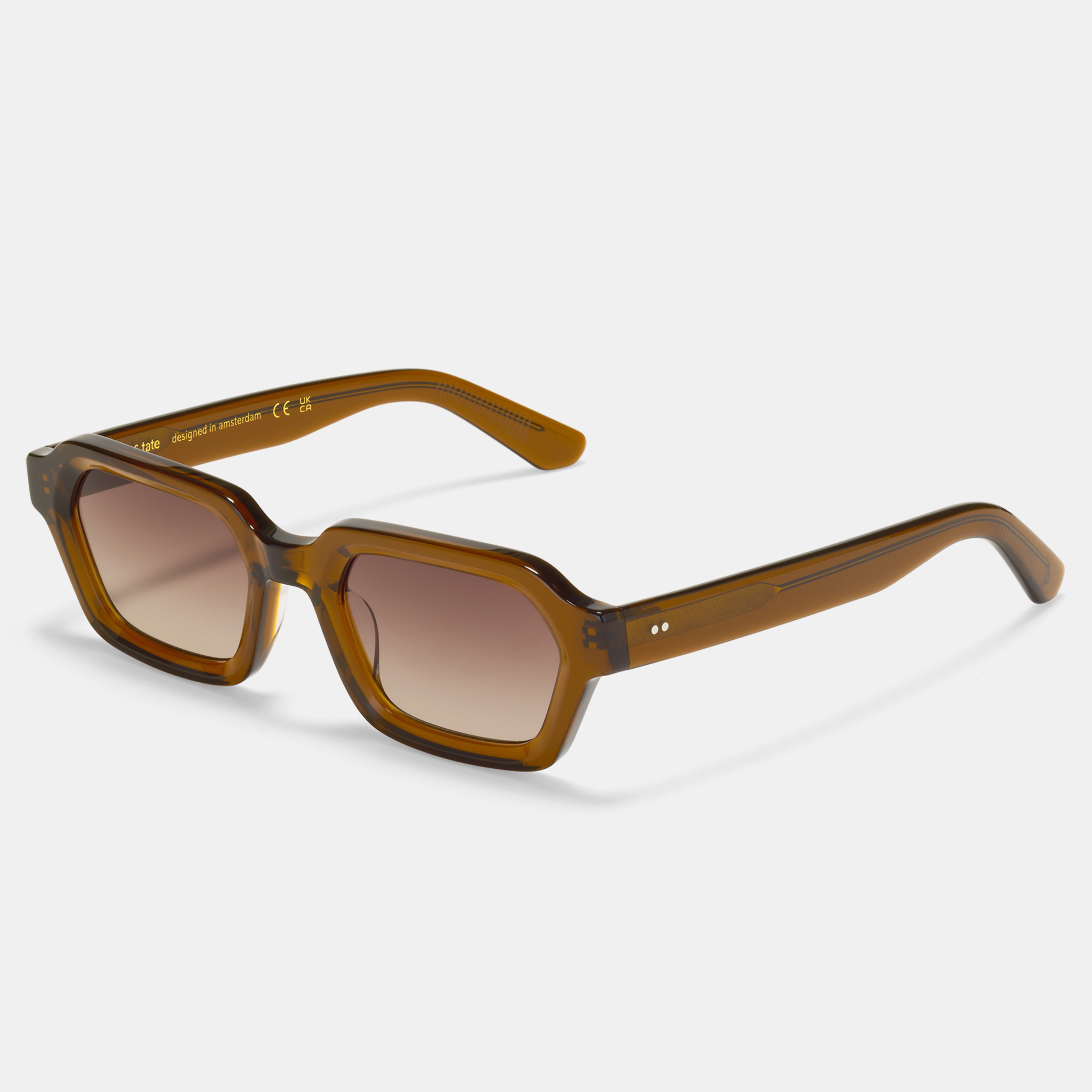 Ace & Tate Sunglasses | Rectangle Acetate in Brown