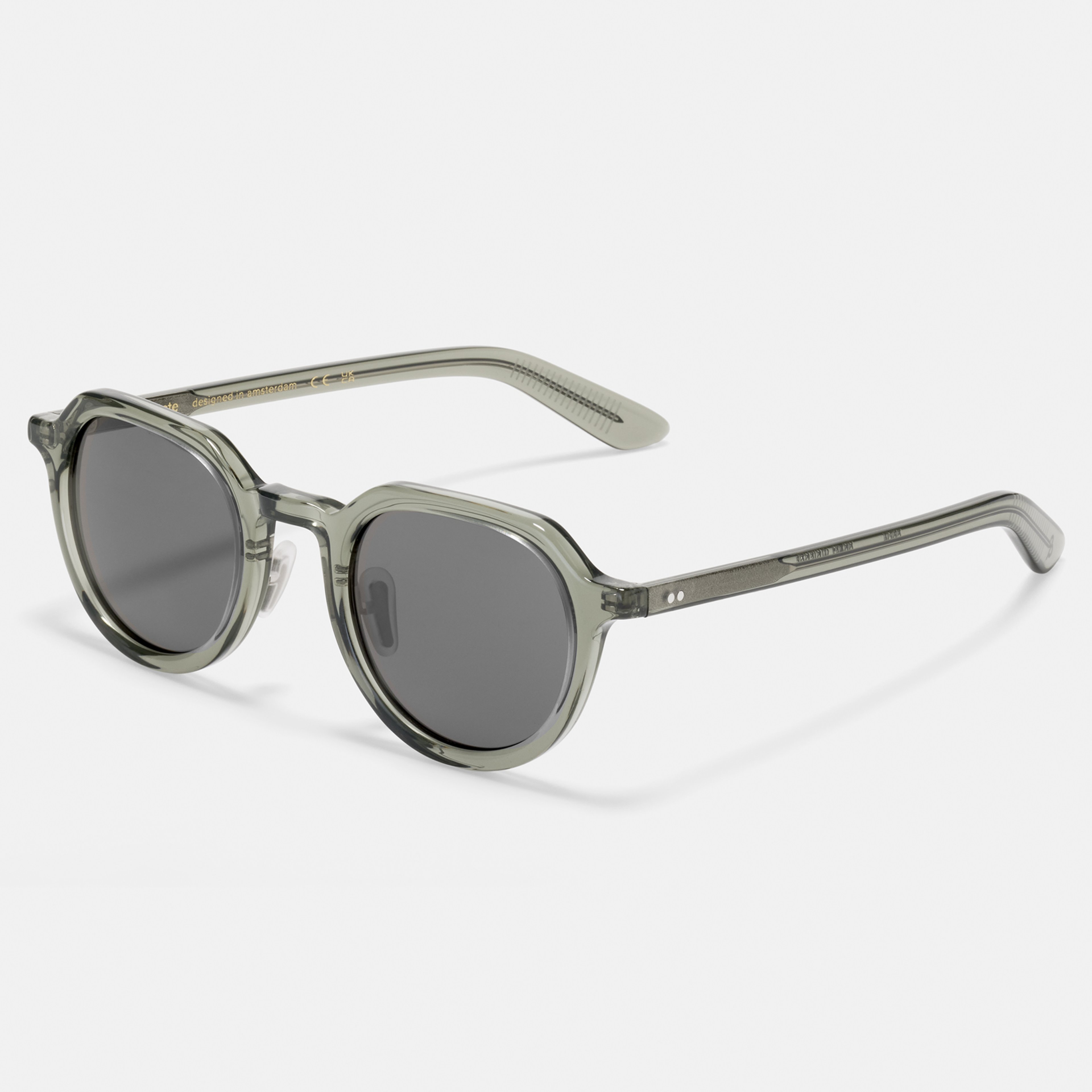 Ace & Tate Sonnenbrillen | Rund Acetat in Blau, Transparent