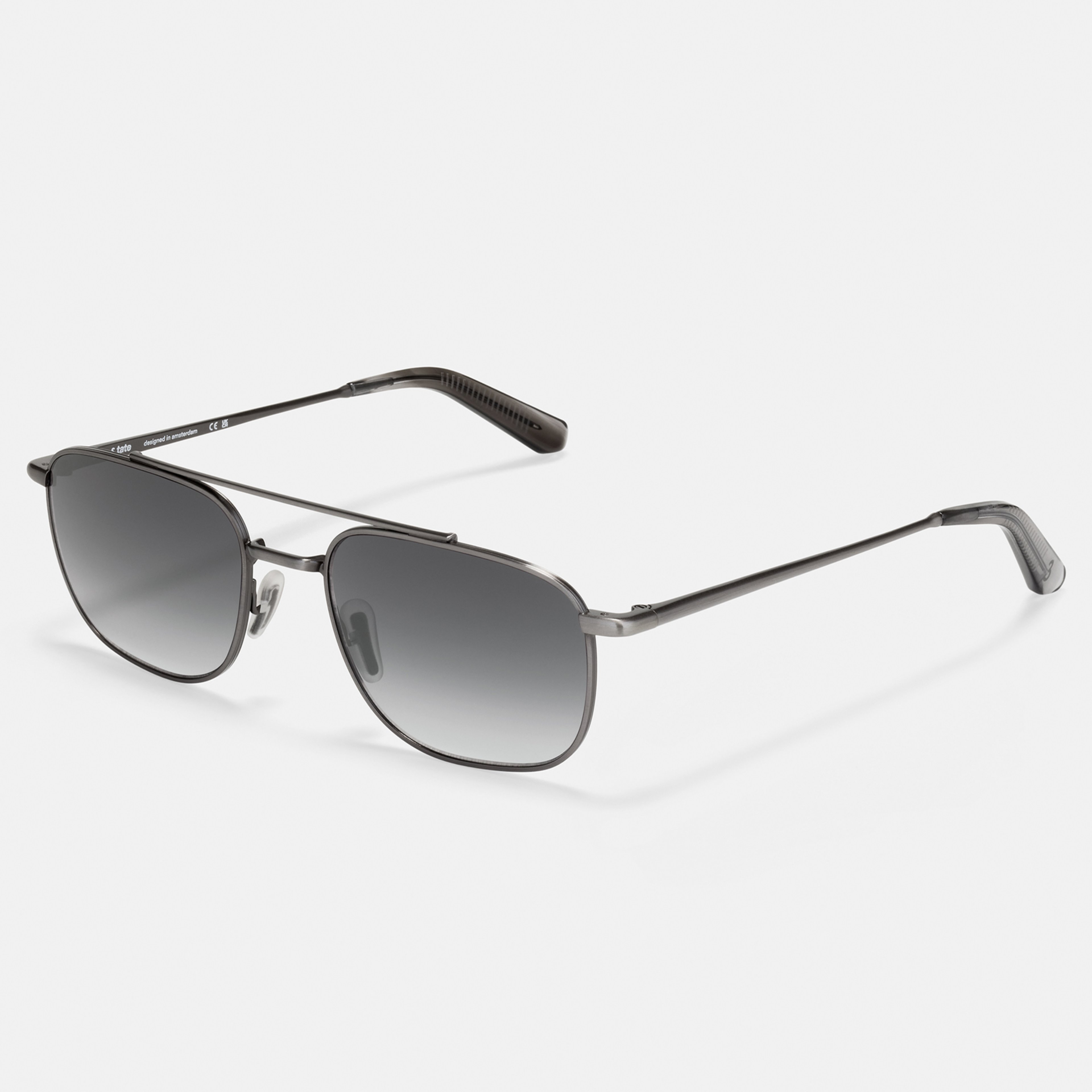 Ace & Tate Sunglasses | Square Metal in Grey