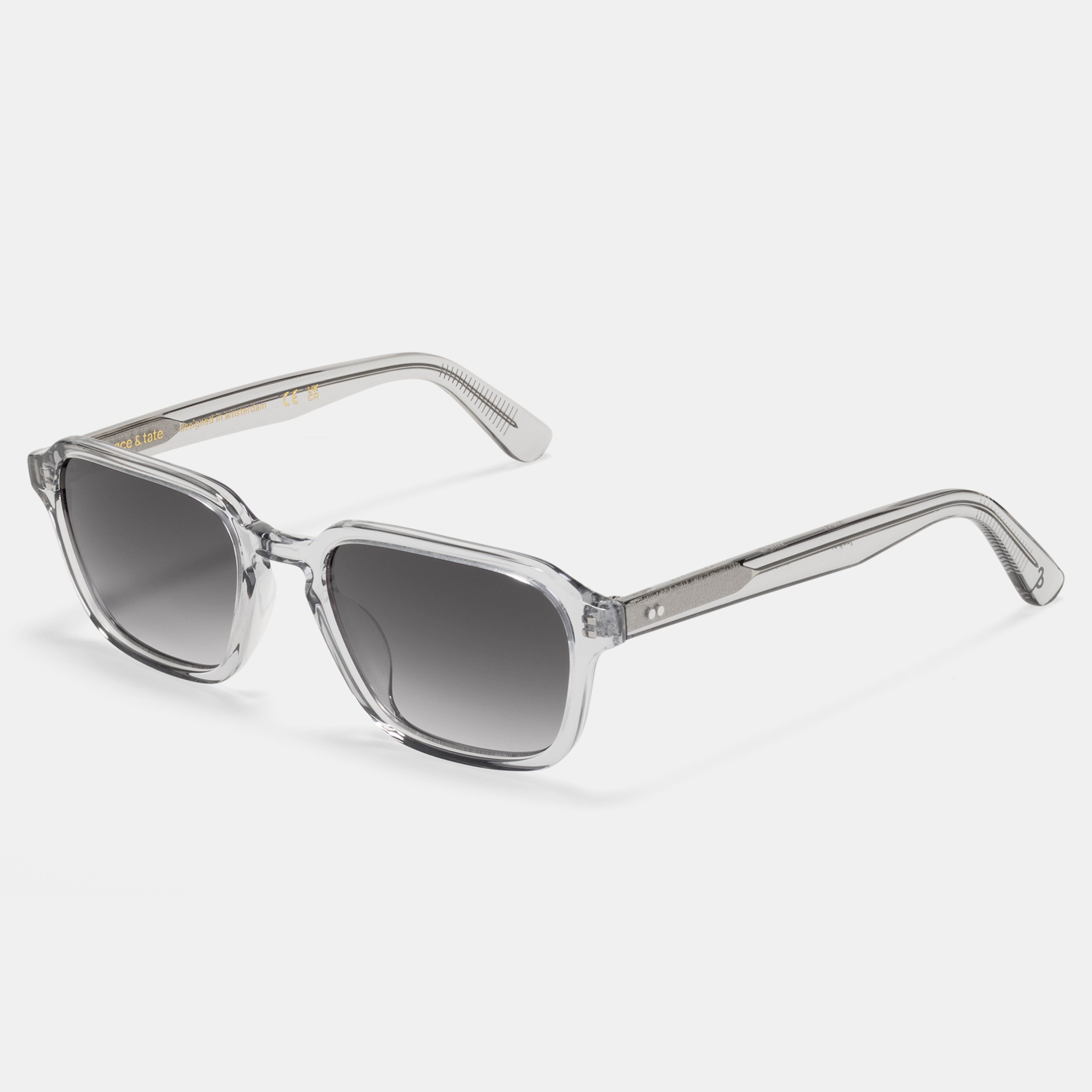 Ace & Tate Sonnenbrillen | Hexagonal Acetat in Transparent, Grau