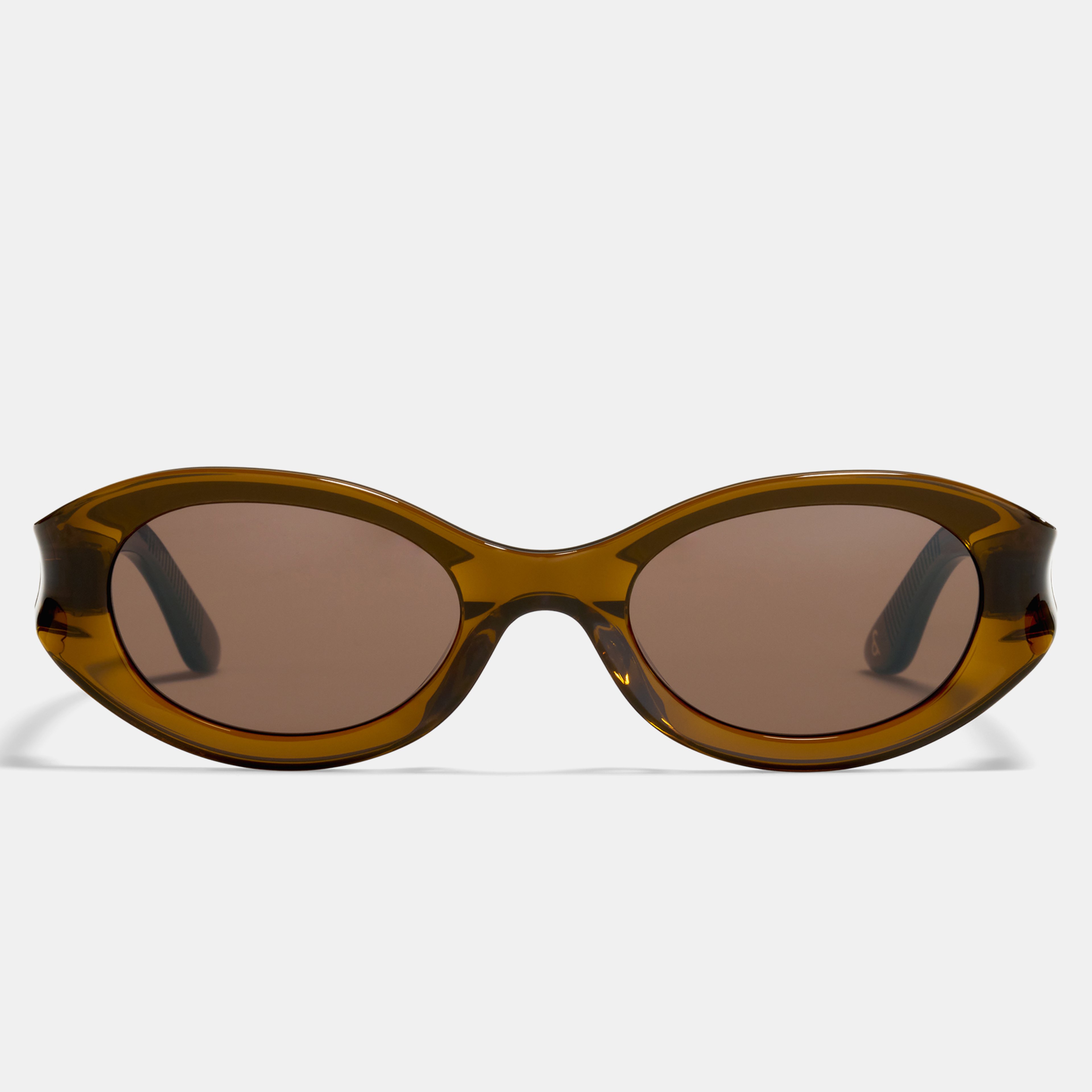 Ace & Tate Zonnebrillen | Oval Acetaat in Bruin