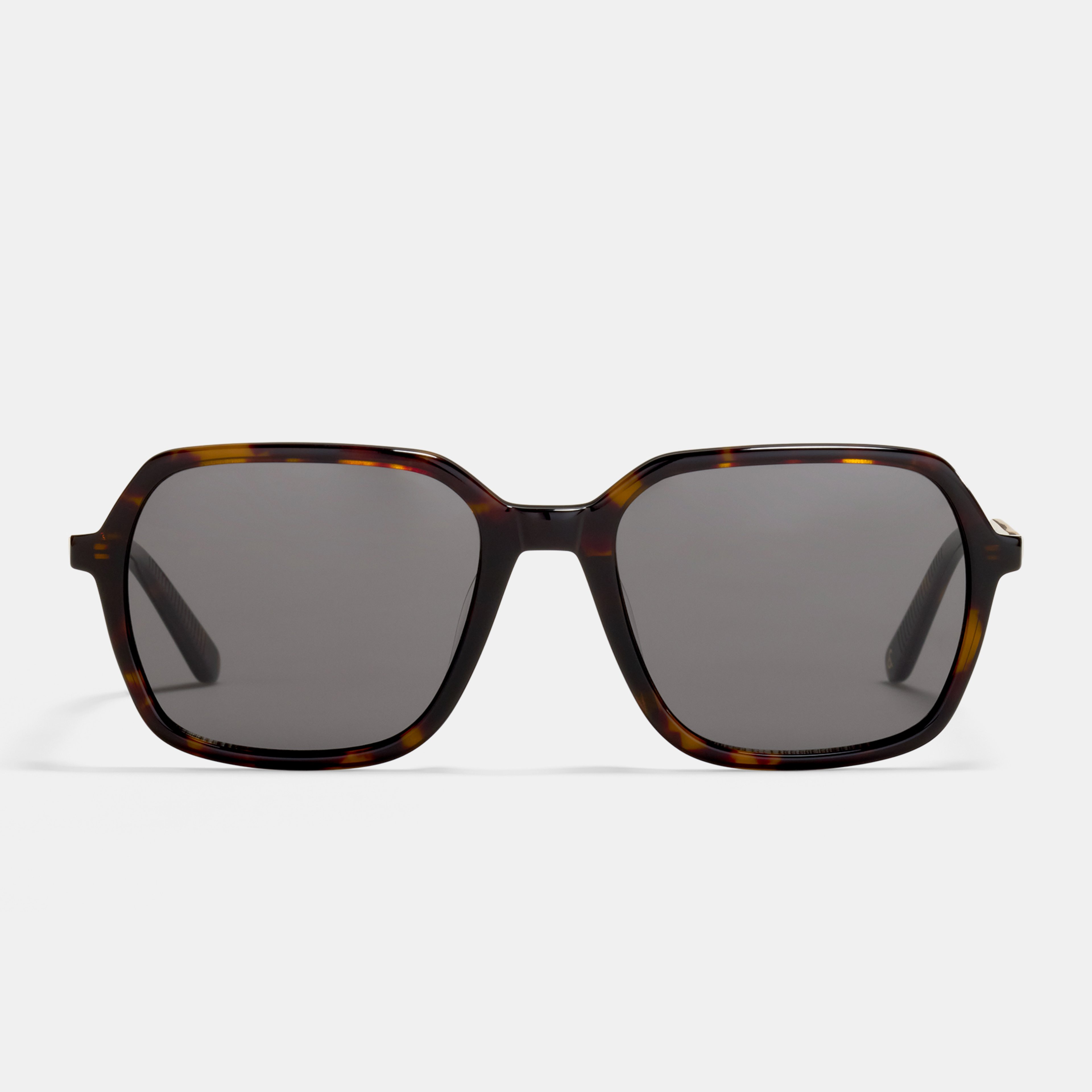 Ace & Tate Zonnebrillen | Vierkant Acetaat in Zwart, Bruin