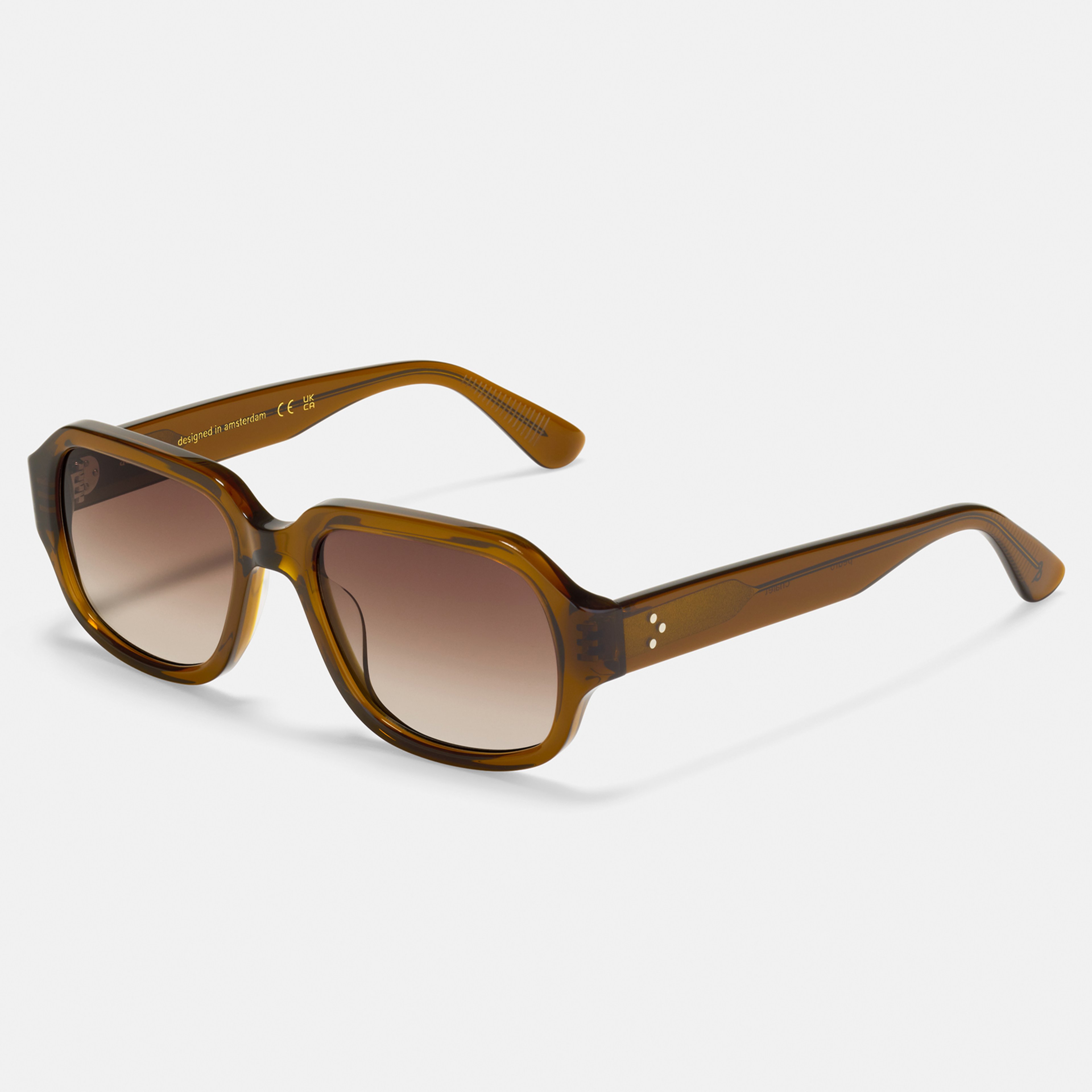 Ace & Tate Sunglasses | Square Acetate in Brown