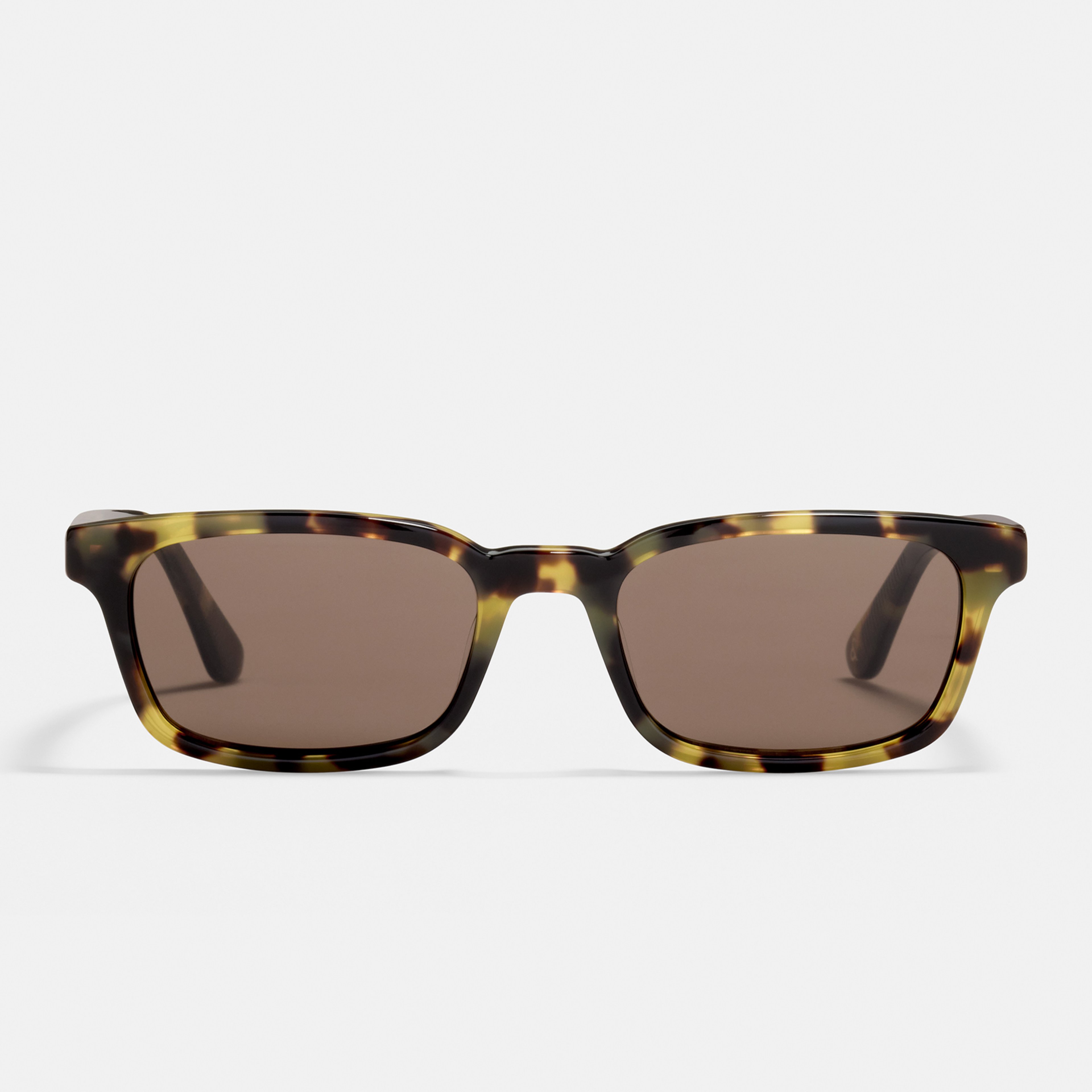 Ace & Tate Zonnebrillen | Vierkant Acetaat in Zwart, Geel