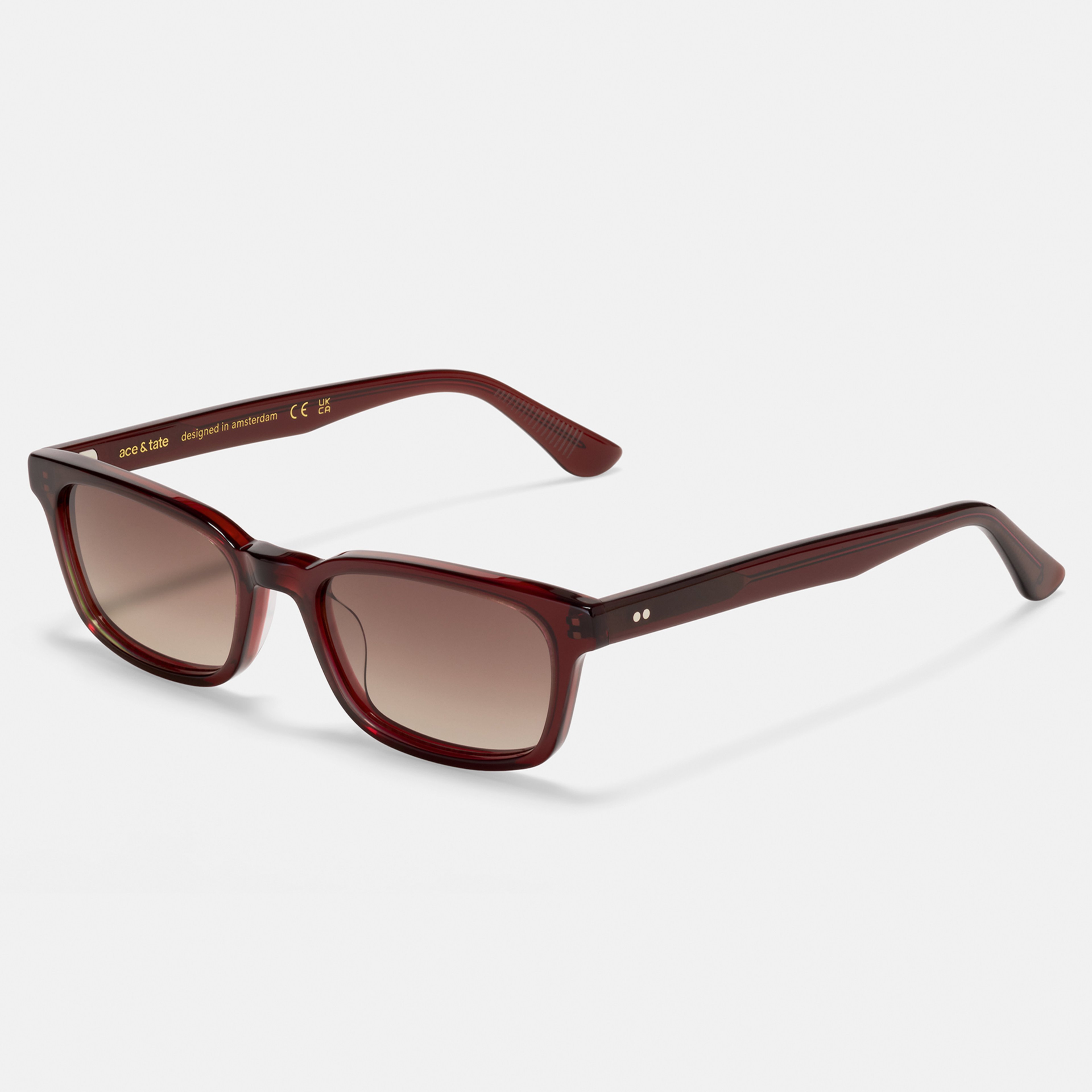 Ace & Tate Sunglasses | Square Acetate in Red