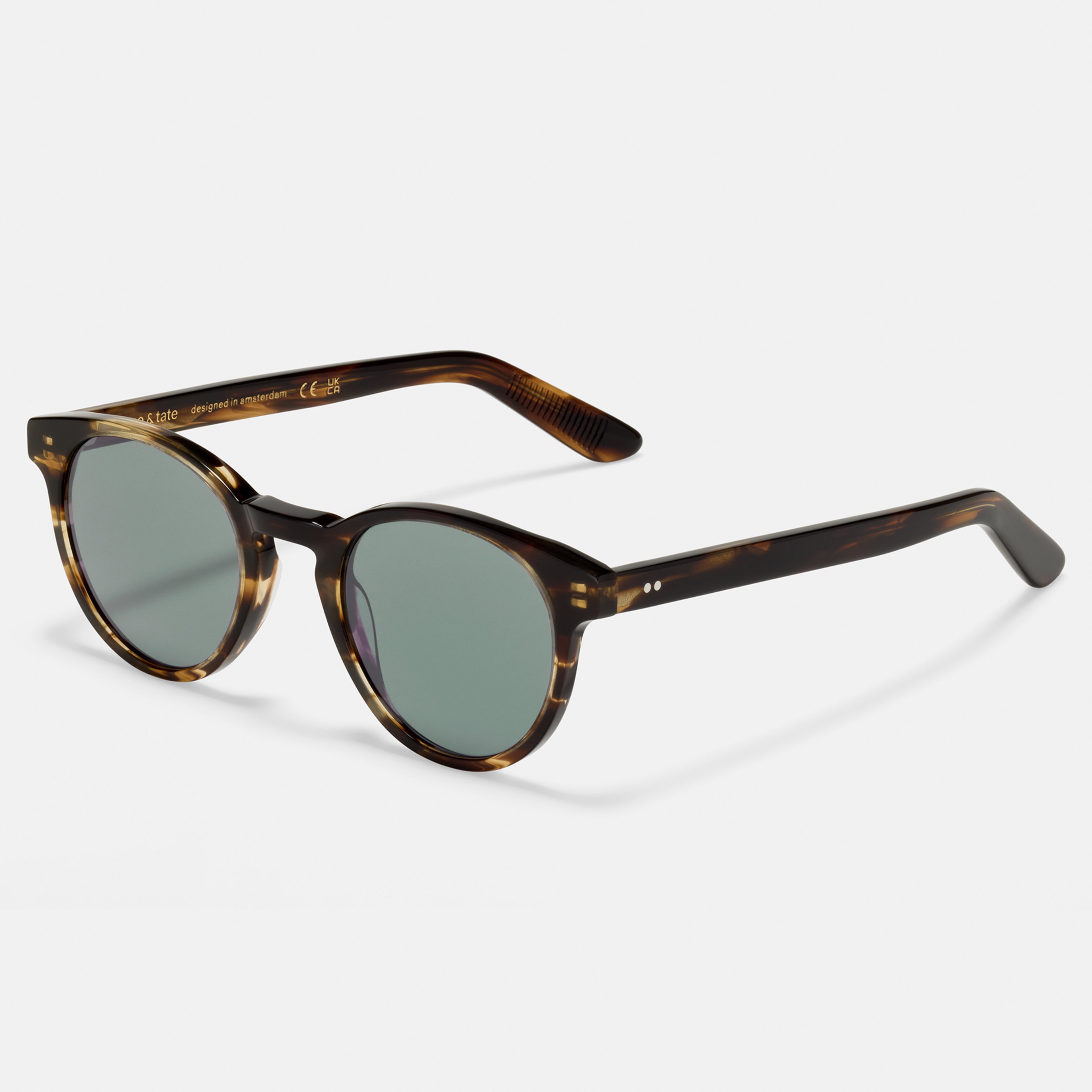 Ace & Tate Sonnenbrillen | Rund Acetat in Braun, Orange