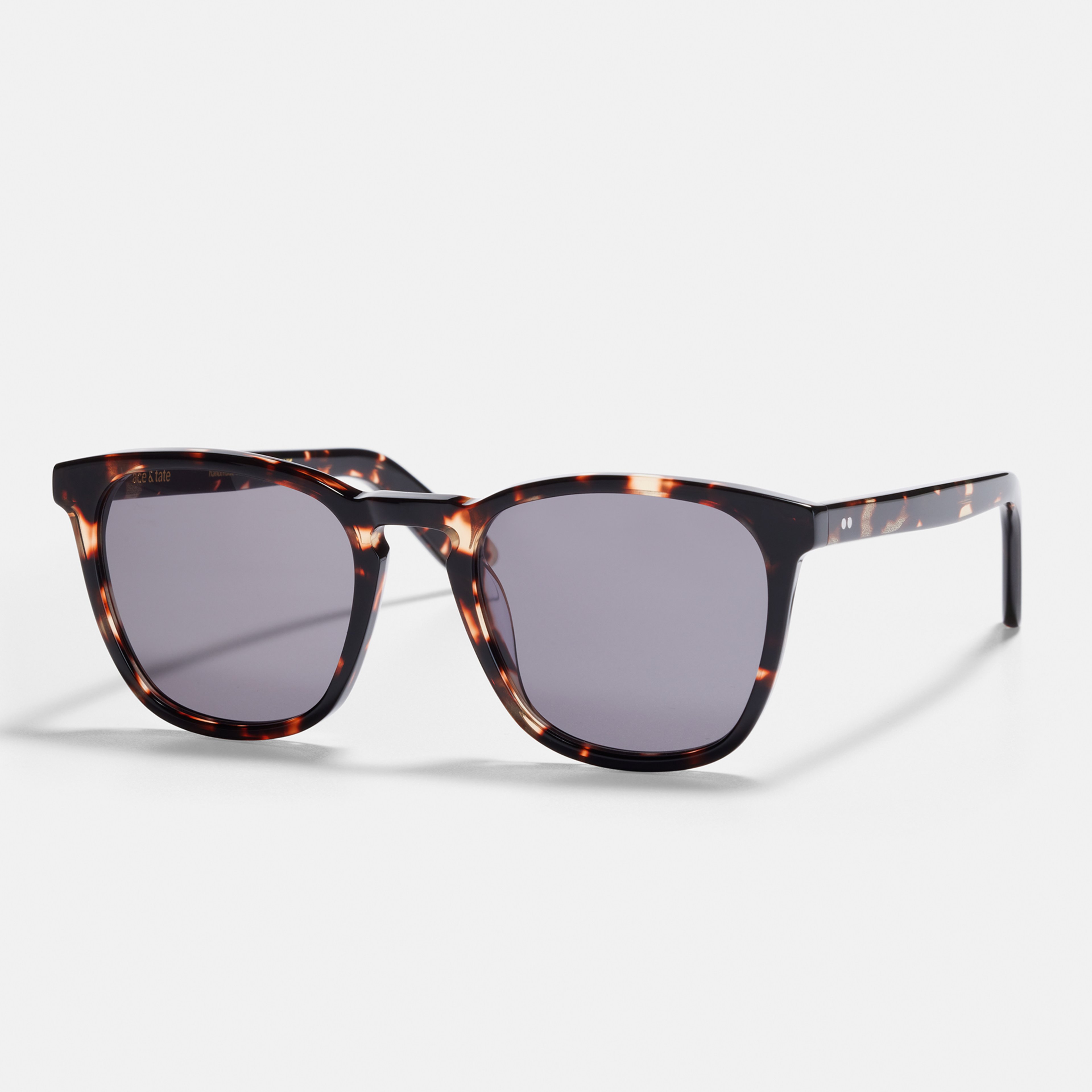 Ace & Tate Sonnenbrillen | Quadratisch Acetat in Beige, Schwarz, Braun
