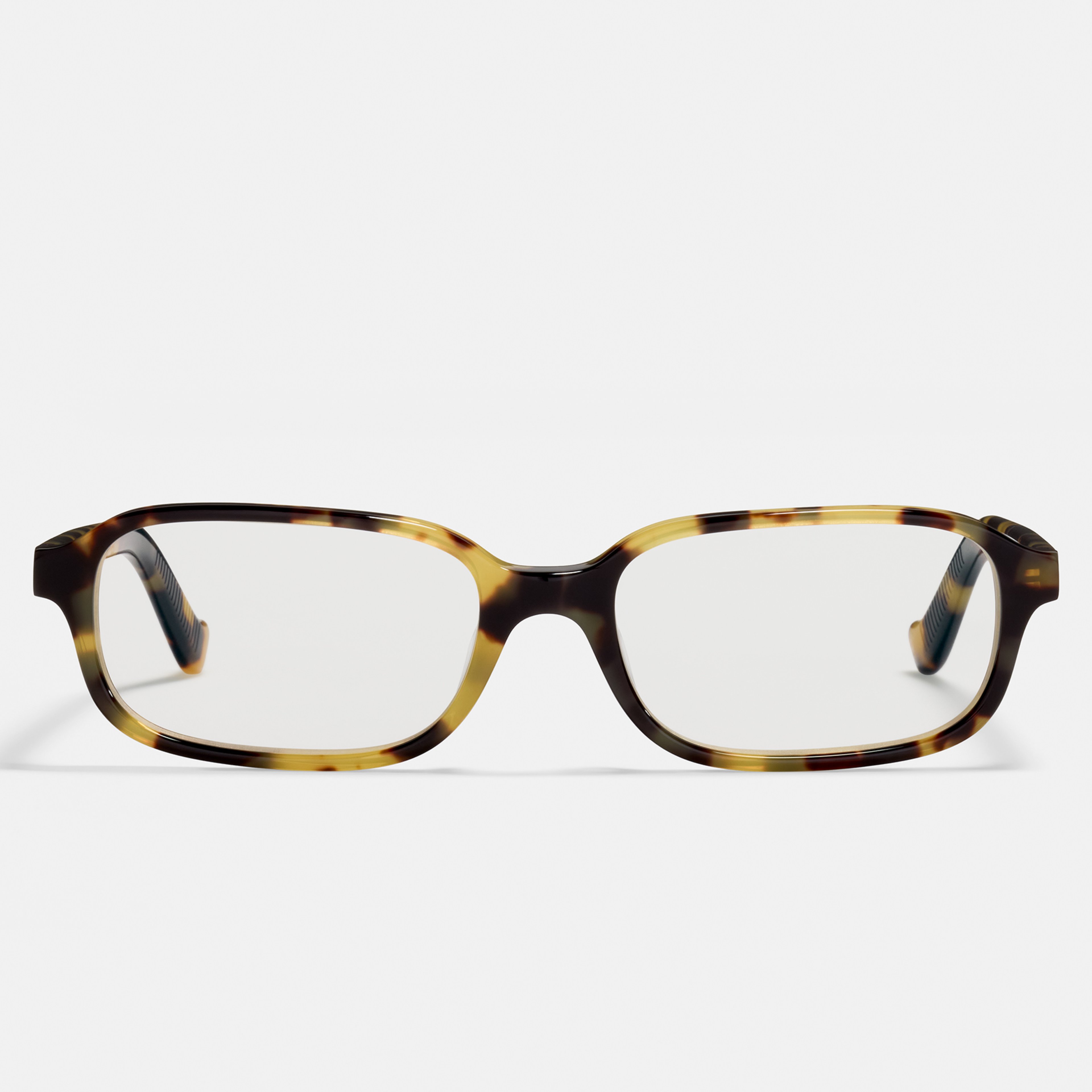 Ace & Tate Glasses | Rectangle Acetate in Brown, Yellow