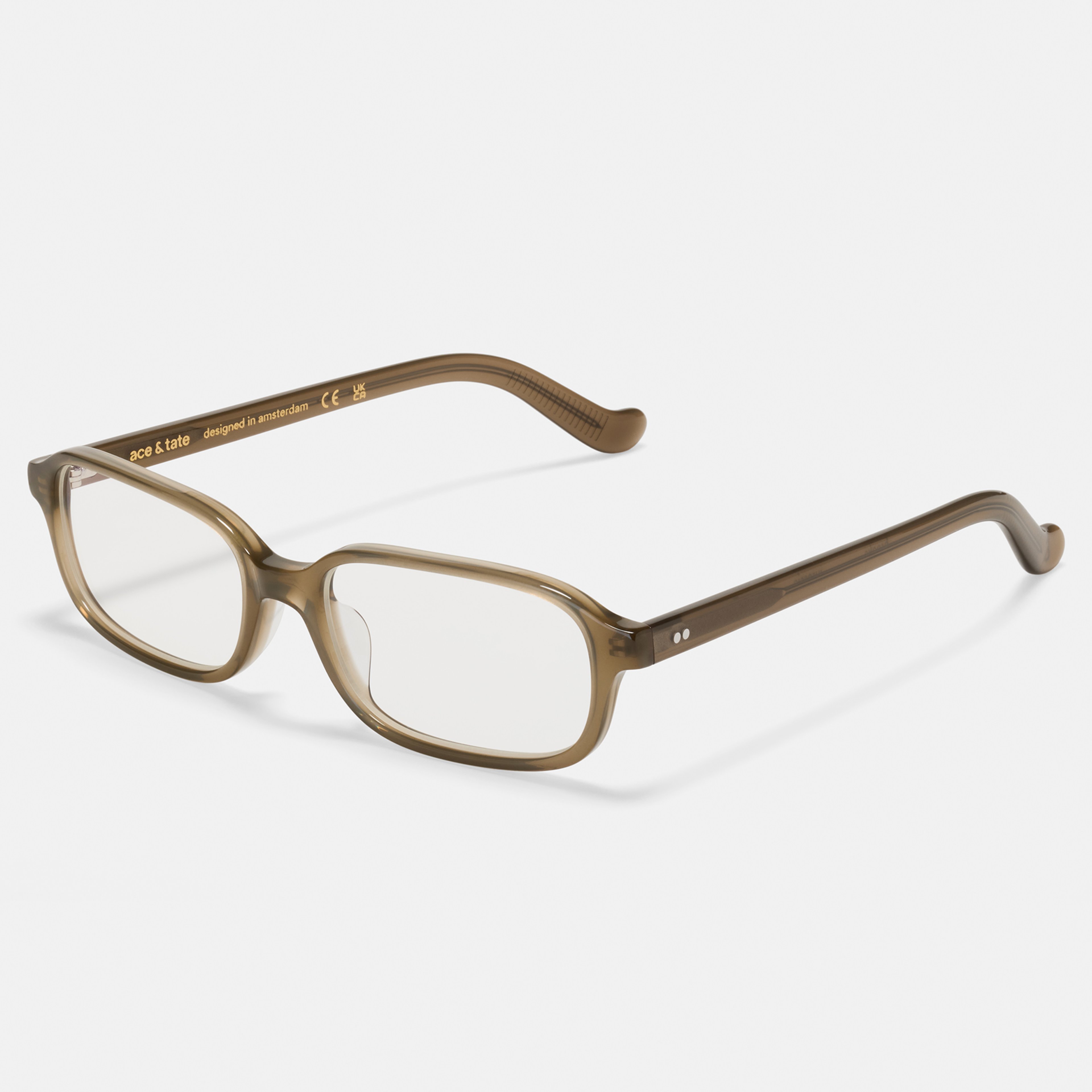 Ace & Tate Glasses | Rectangle Acetate in Green