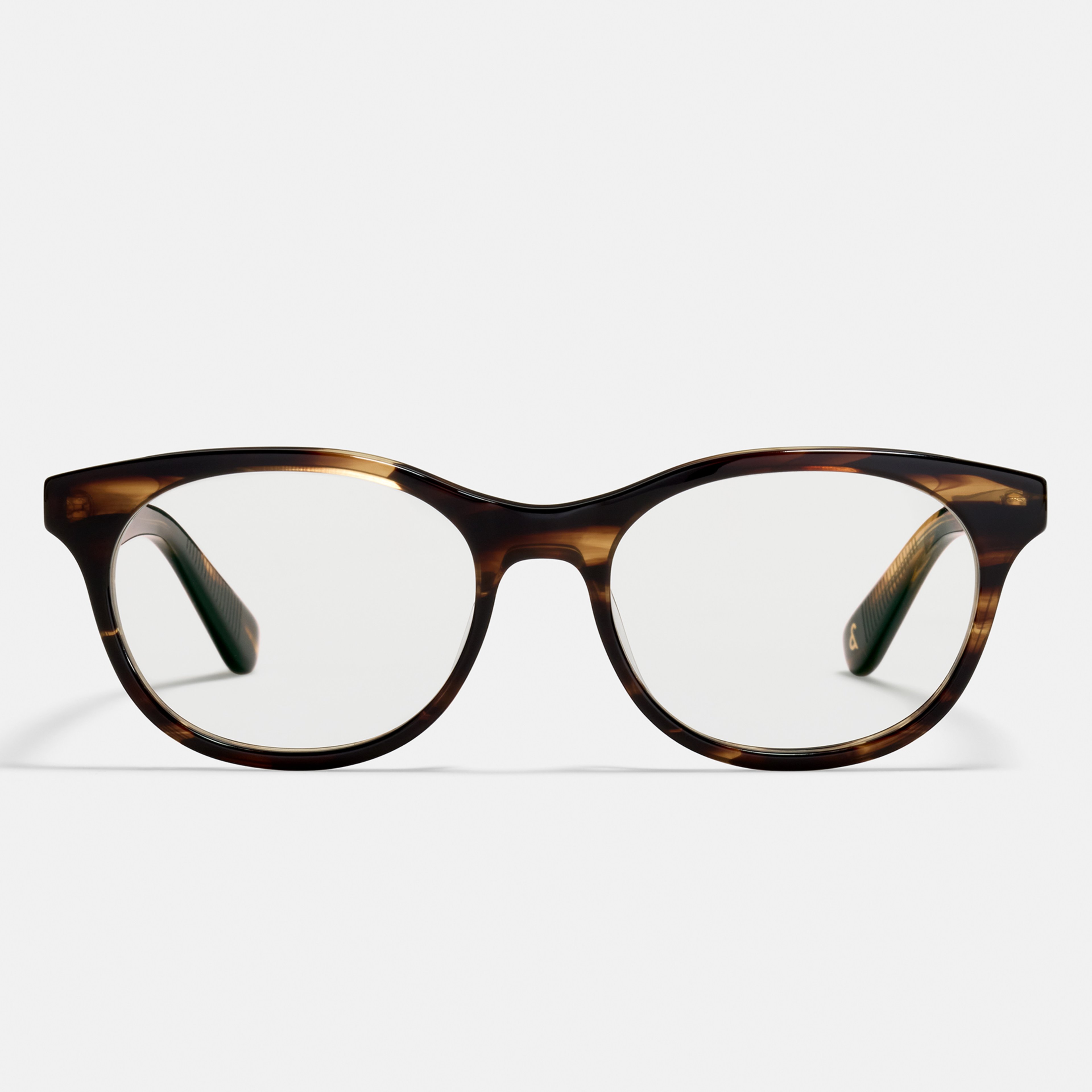 Ace & Tate Brillen | Rond Acetaat in Bruin, Oranje