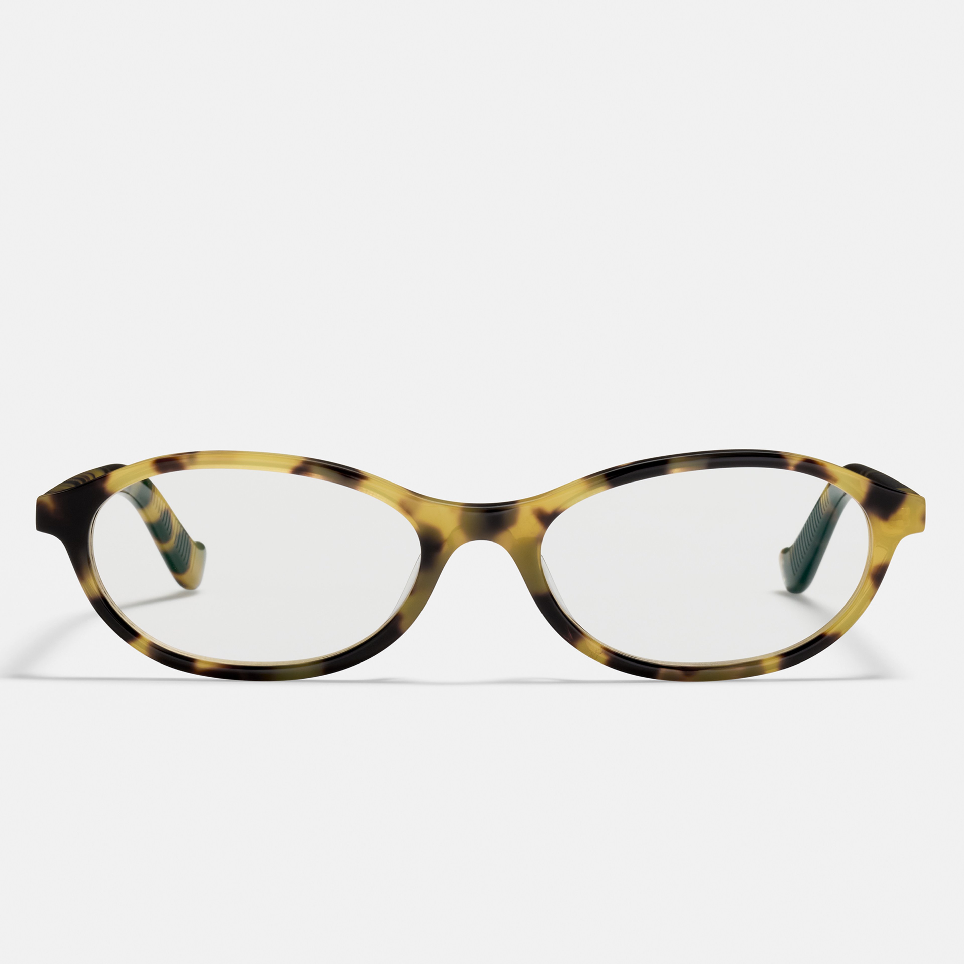 Ace & Tate Glasses | Oval Acetate in Brown, Yellow