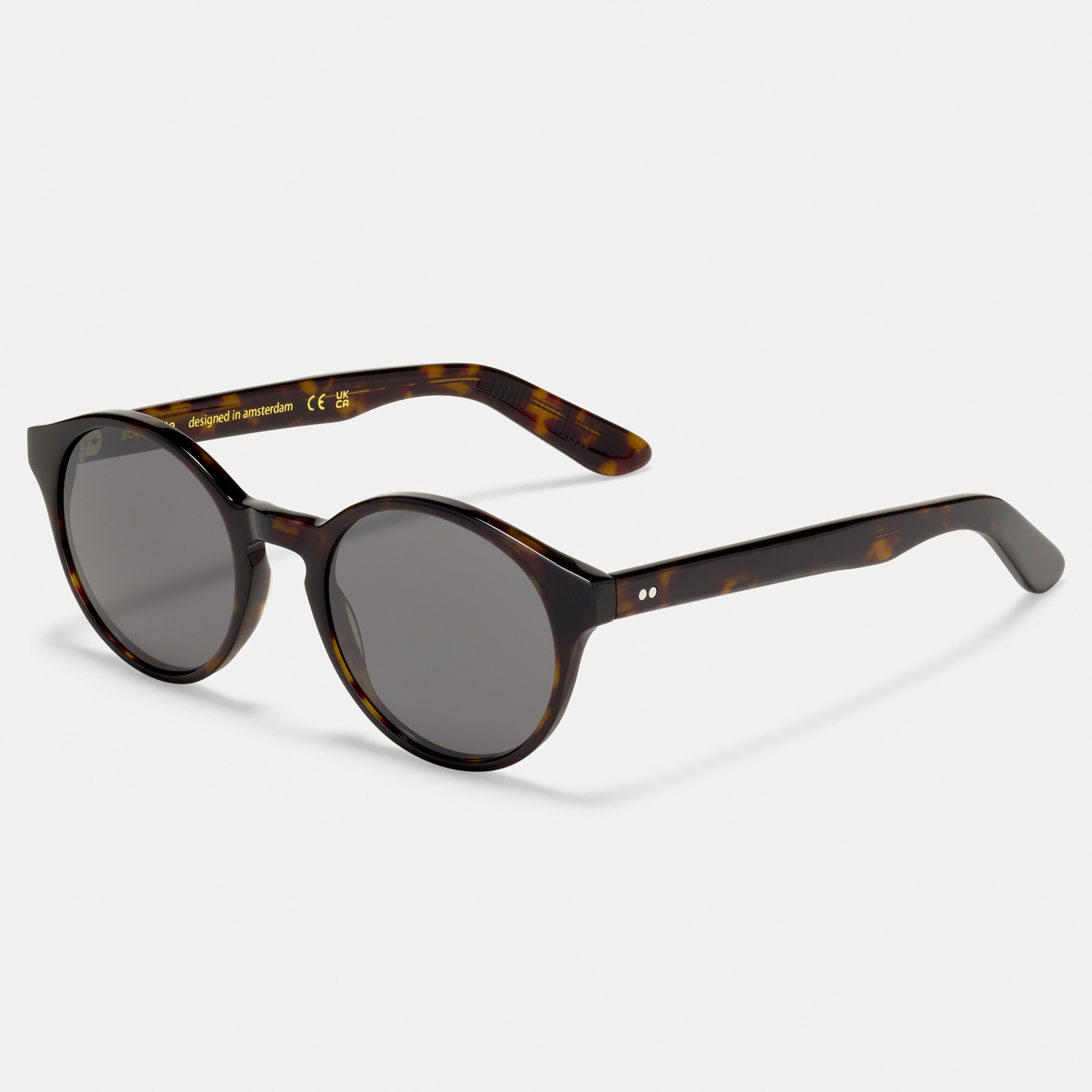 Ace & Tate Sunglasses | Round Acetate in tortoise