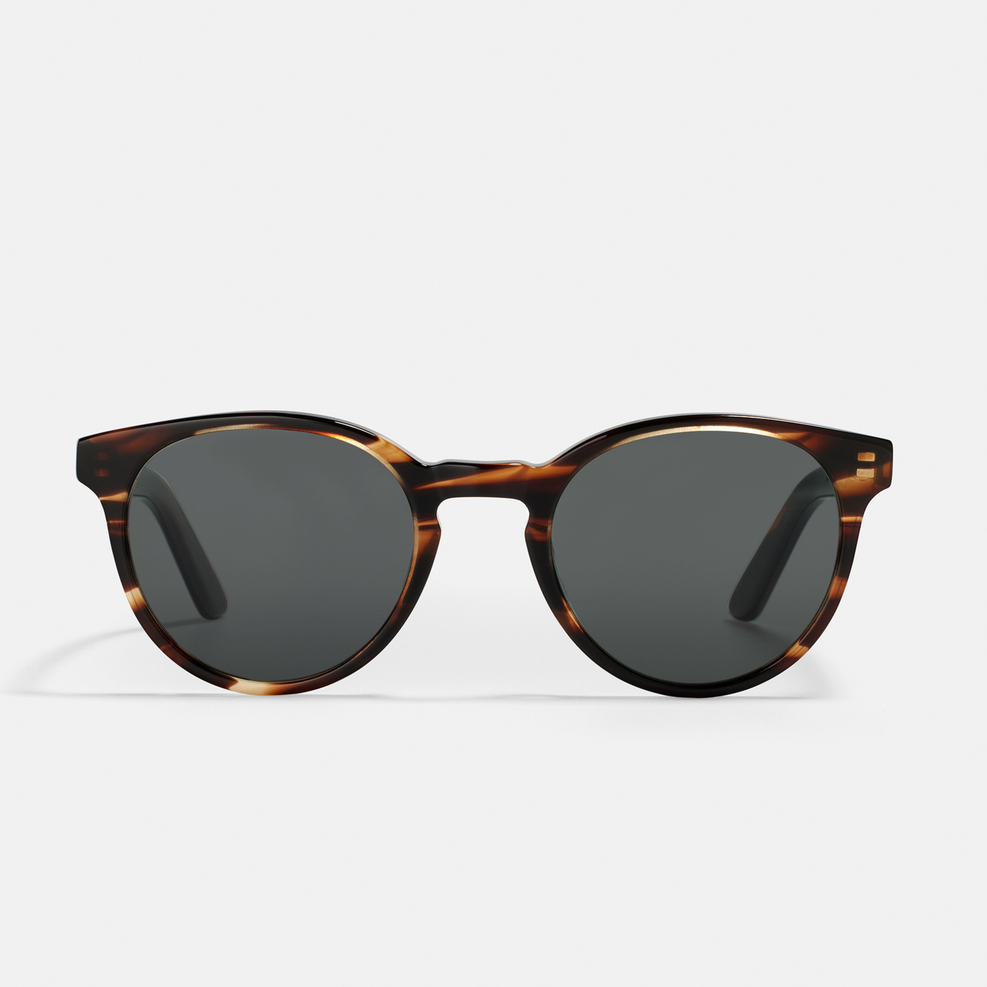 Ace & Tate Sunglasses | Round Acetate in Brown, Orange
