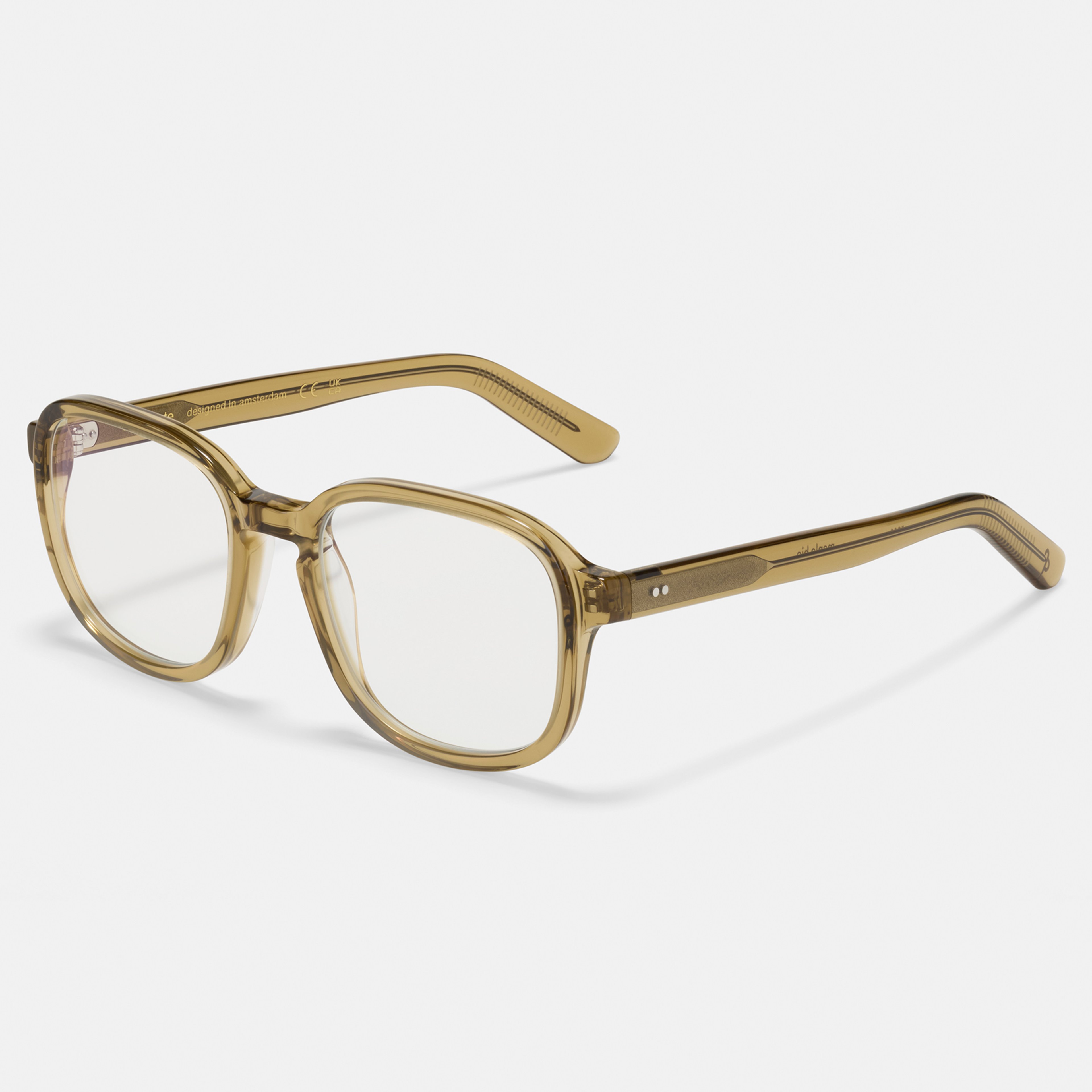 Ace & Tate Glasses | Square Acetate in Brown