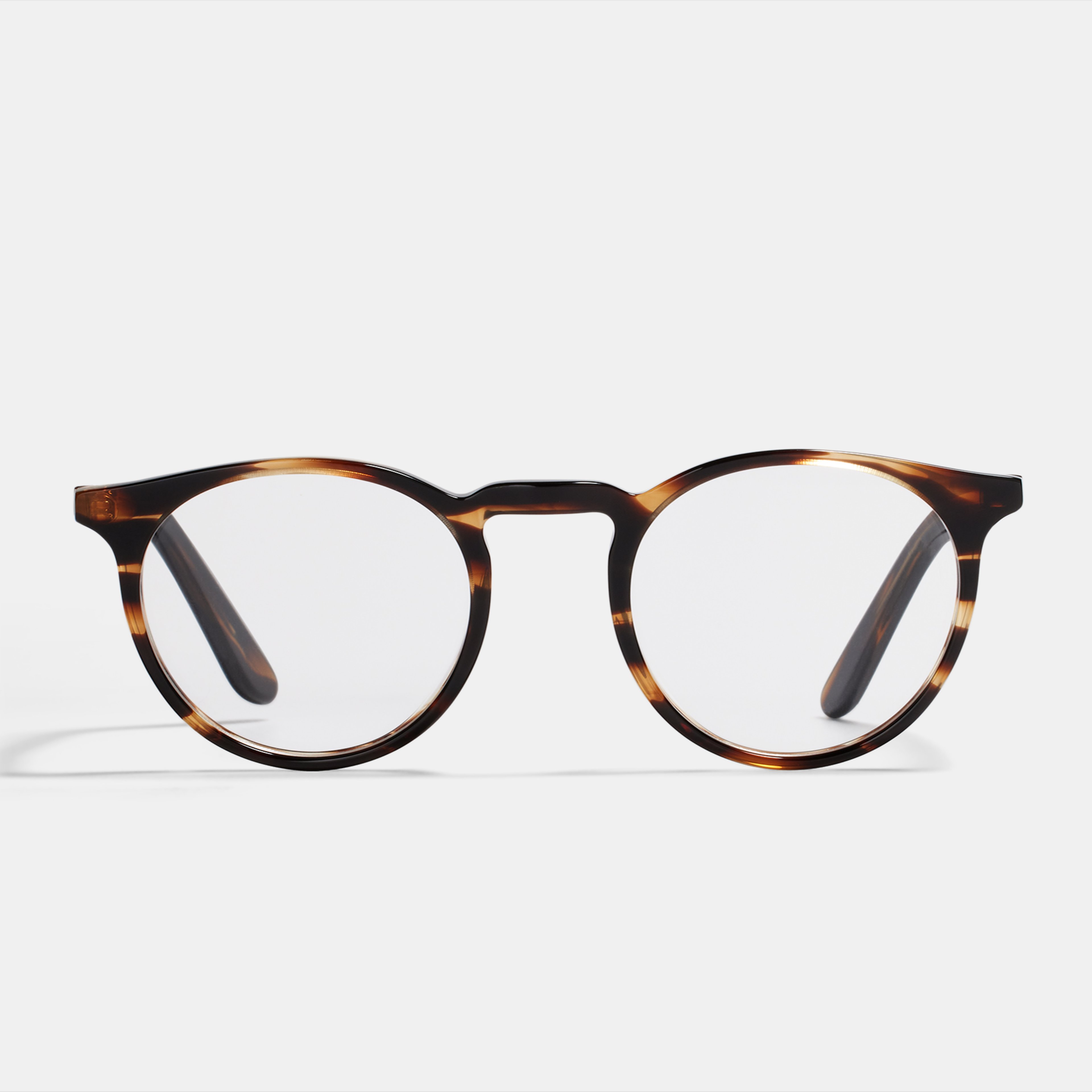 Ace & Tate Glasses | Round Acetate in Brown, Orange