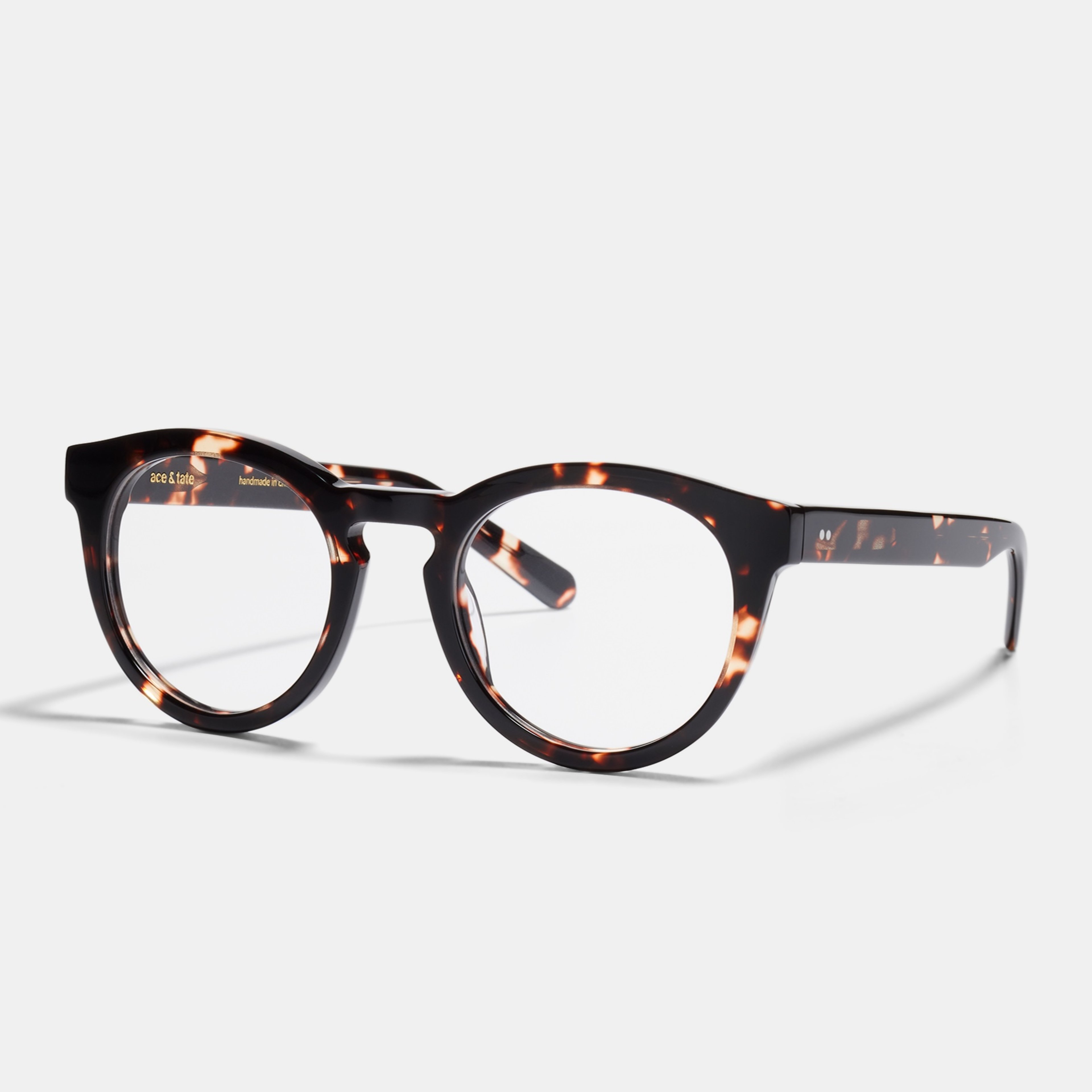 Ace & Tate Gafas | Redonda Acetato in Marrón