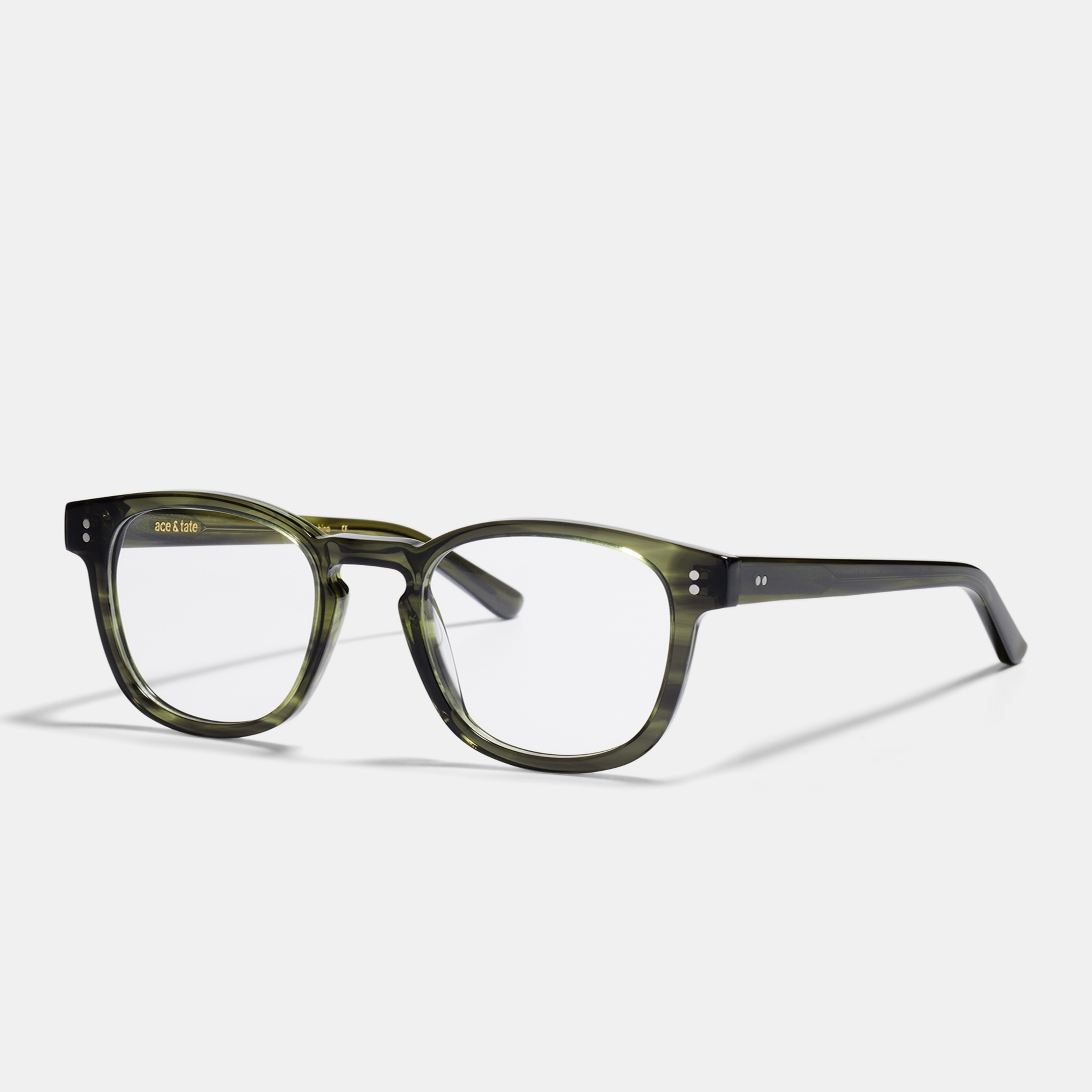 Ace & Tate Glasses | Square Acetate in Green