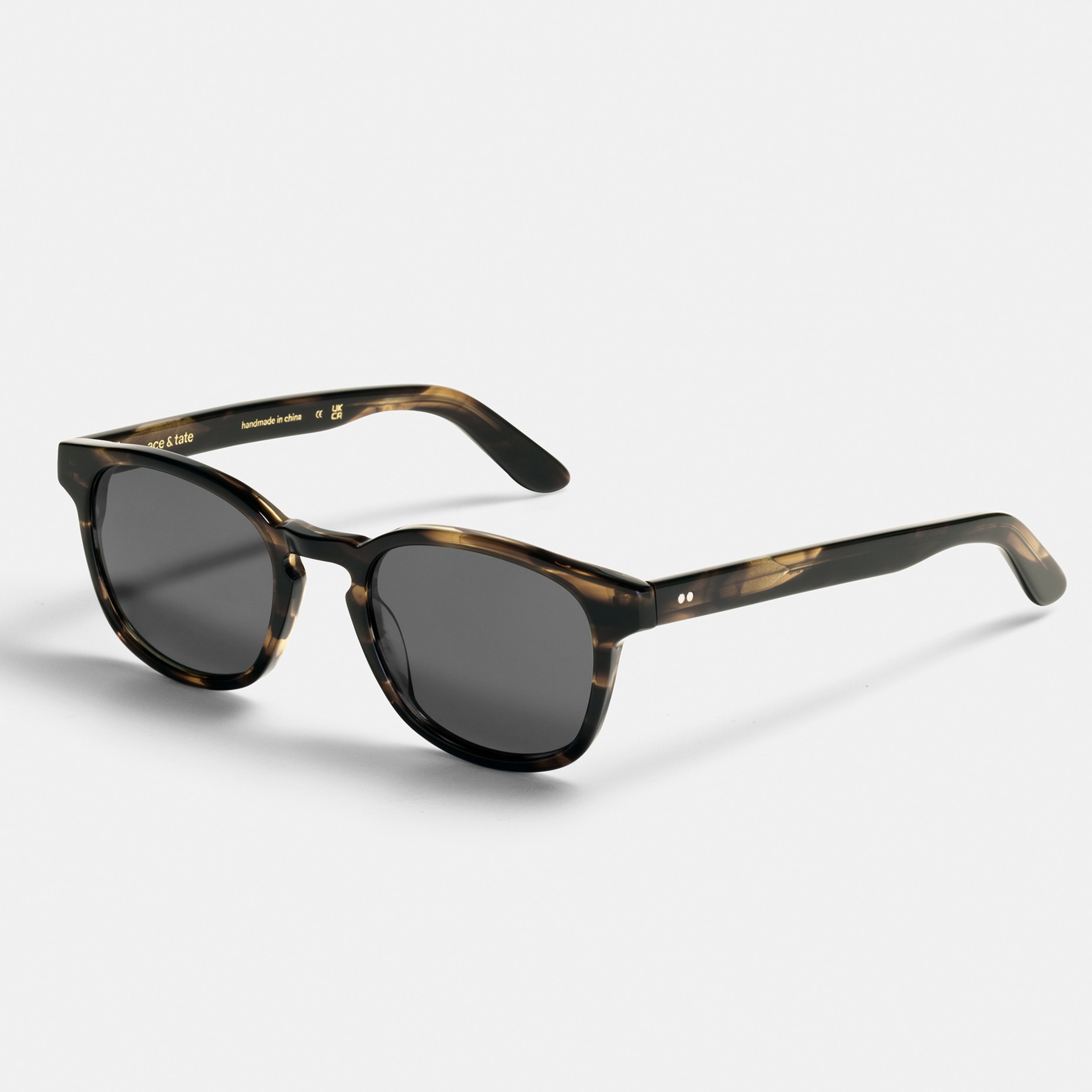 Ace & Tate Sunglasses | Square Acetate in Brown, Orange