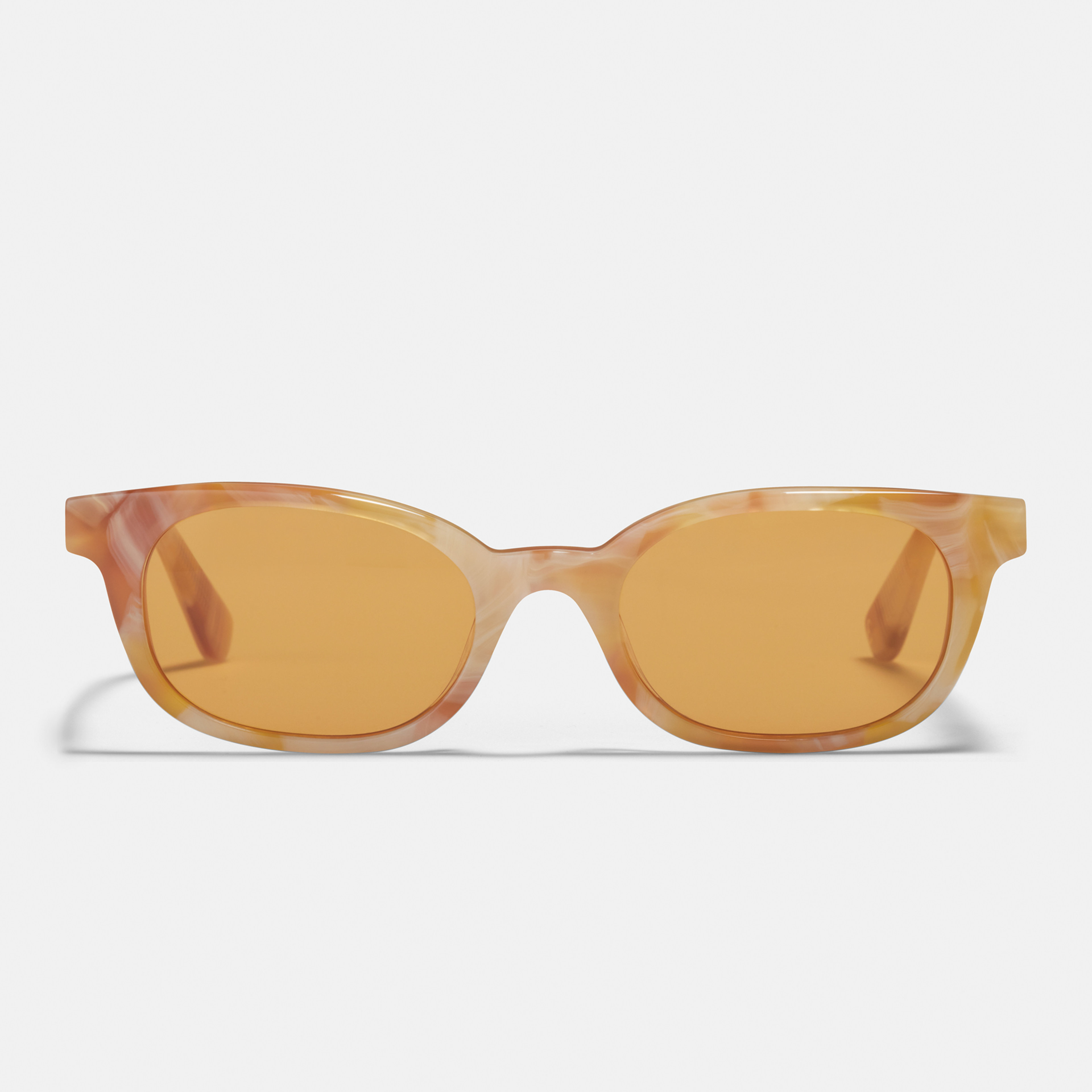 Ace & Tate Sunglasses | Round Acetate in Orange, White, Yellow