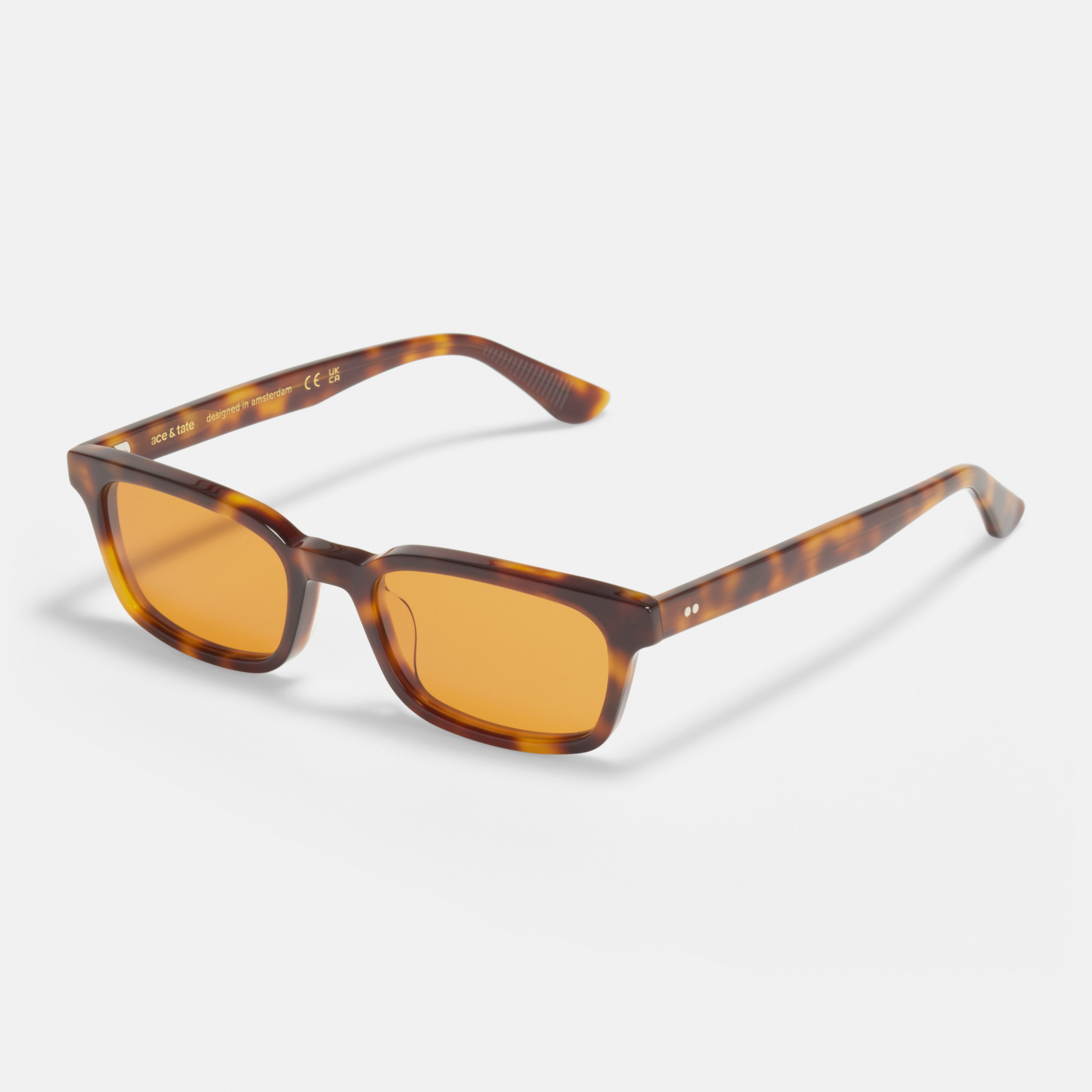 Ace & Tate Sunglasses | Square Acetate in Black, Brown
