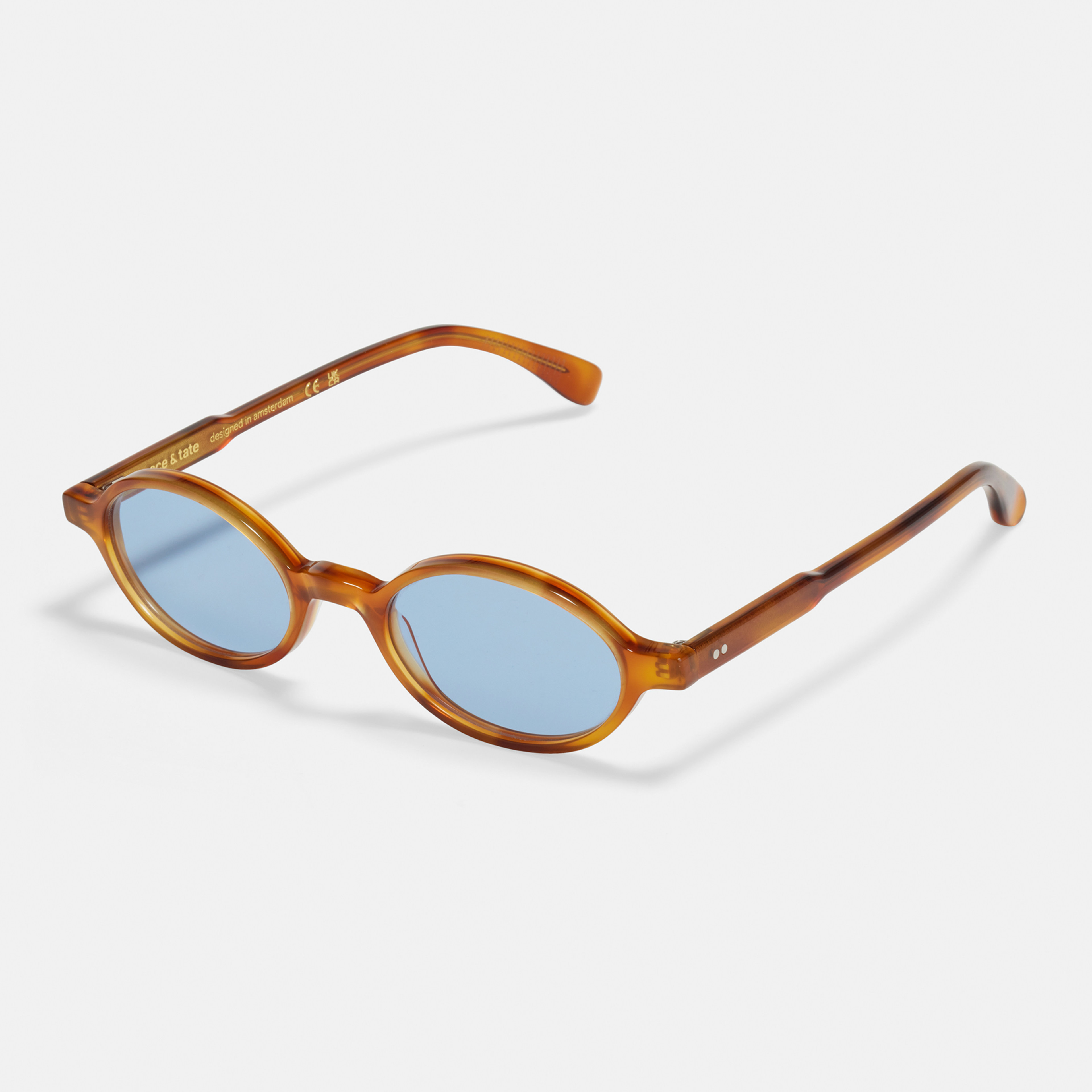 Ace & Tate Sunglasses | Round Acetate in Brown