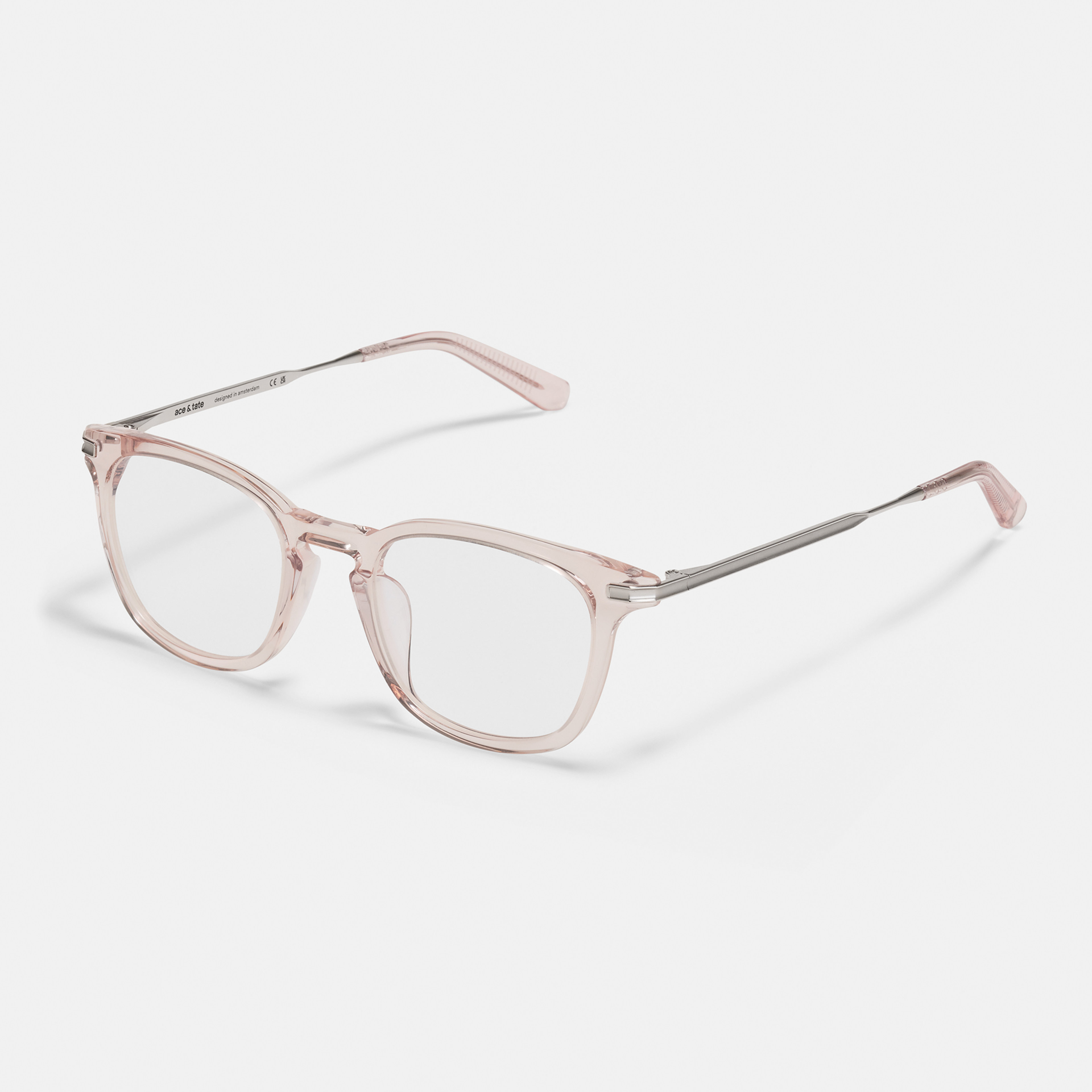 Ace & Tate Glasses | Hexagonal Acetate in Clear
