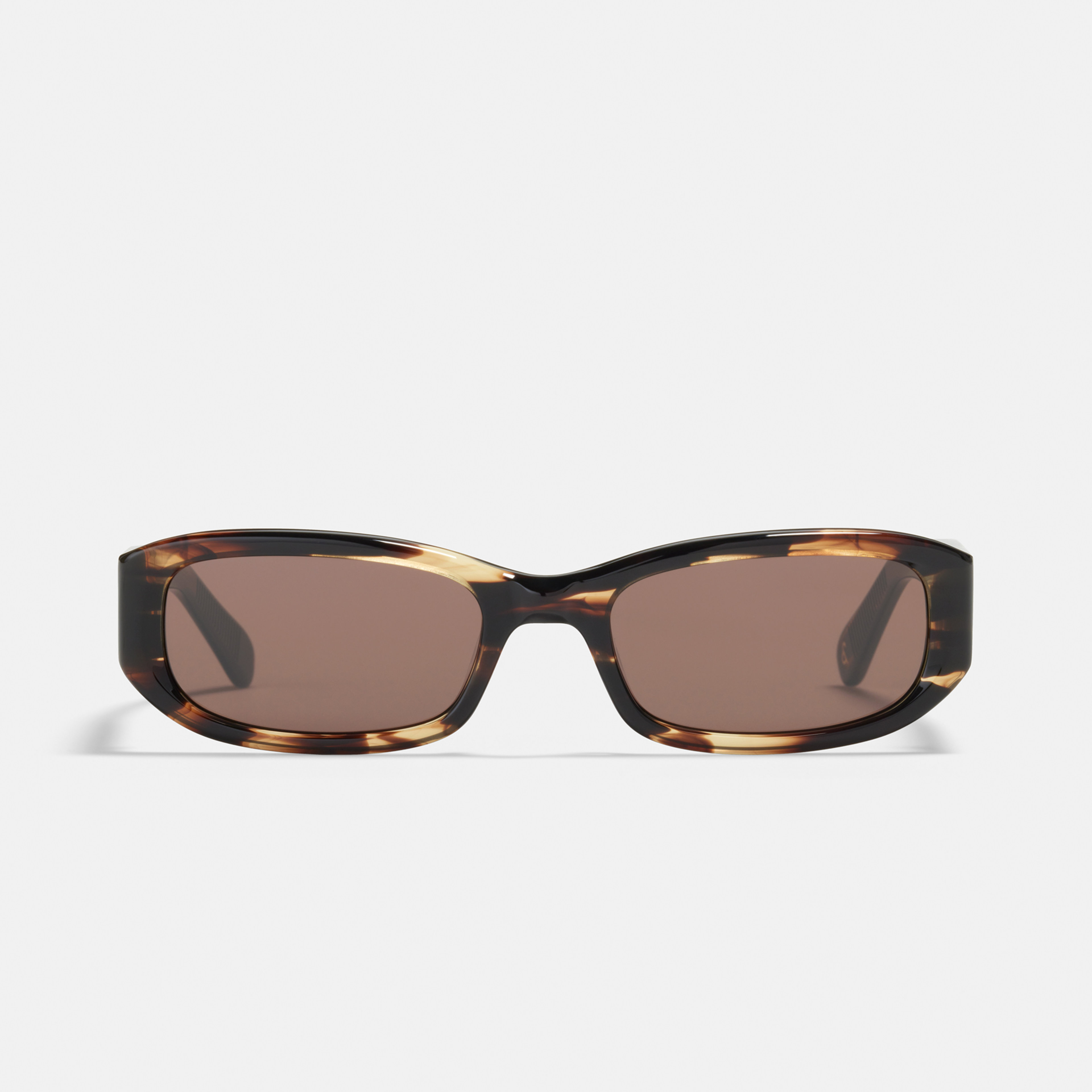 Ace & Tate Sunglasses | Rectangle Acetate in Brown, Orange
