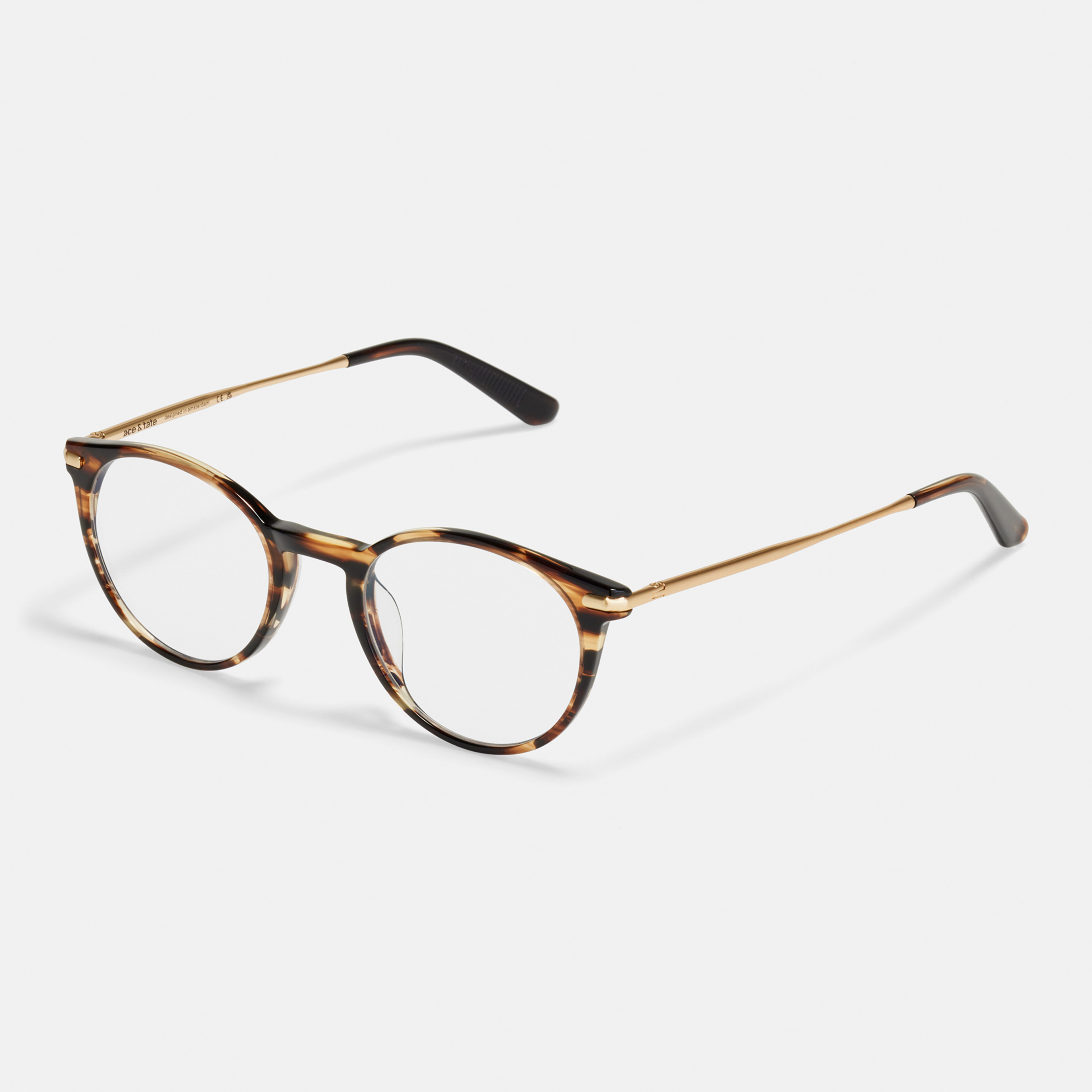 Ace & Tate Glasses |  Acetate in Brown, Orange