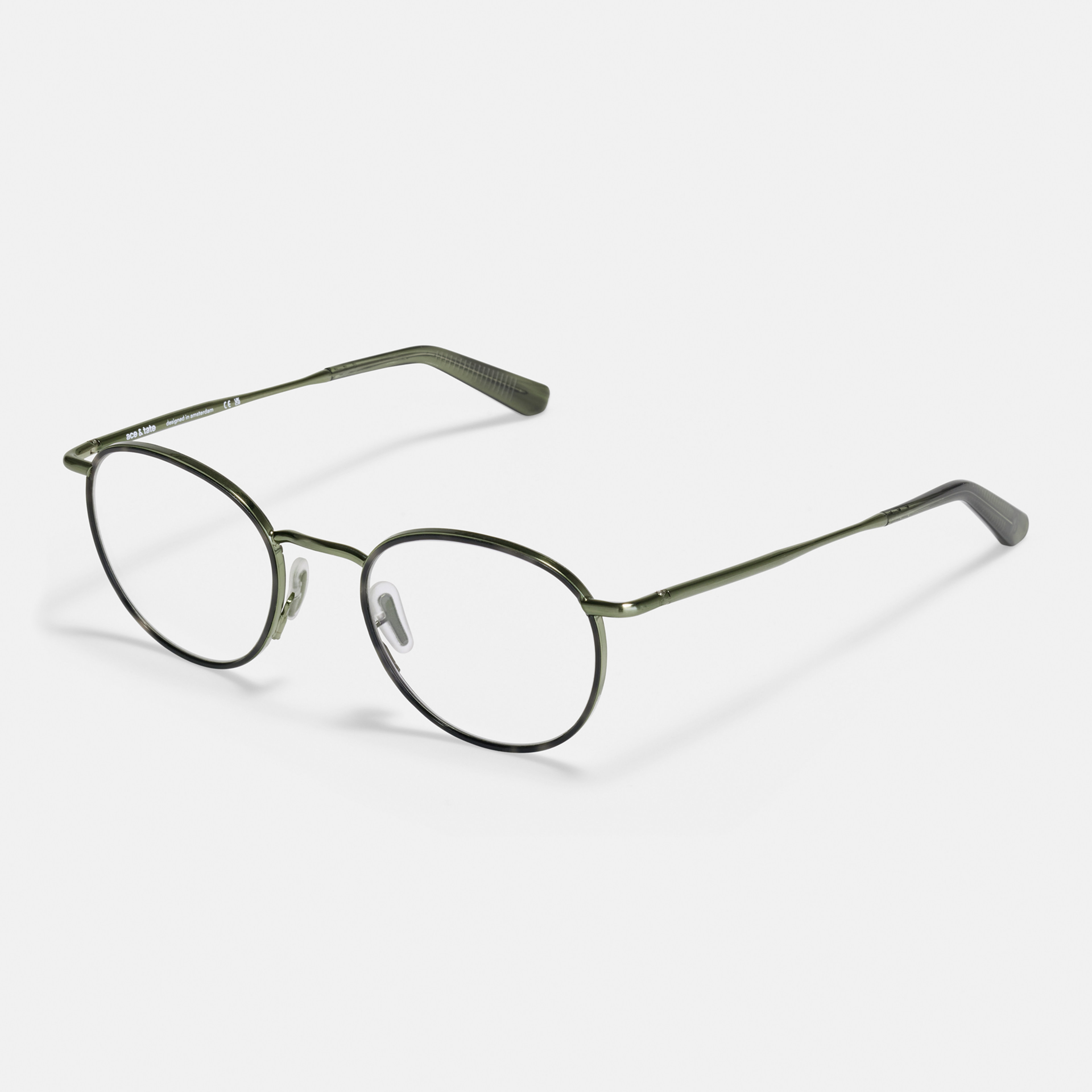 Ace & Tate Glasses |  Metal in Black, Green